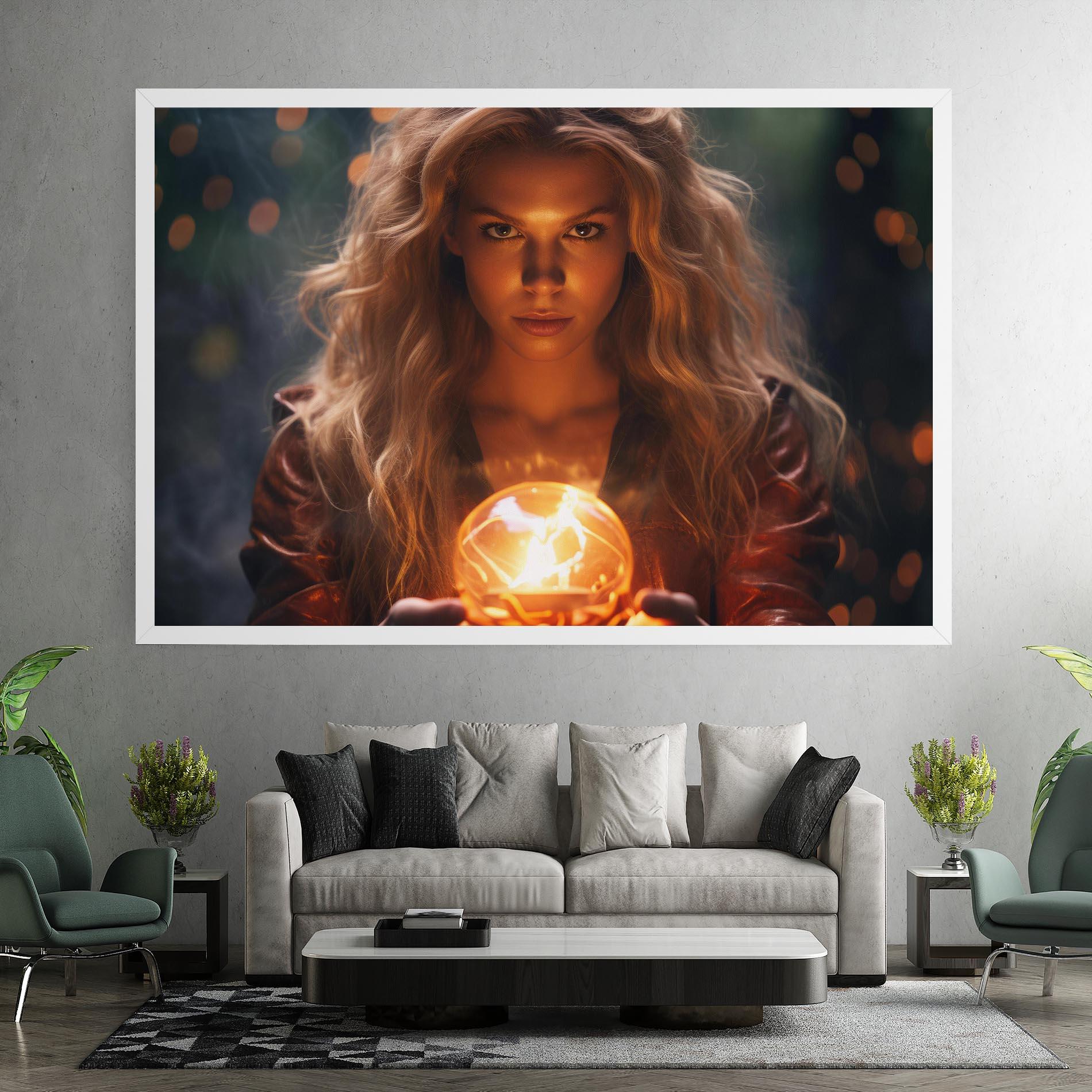 Vászonkép Beautiful Woman Witch mockup 7