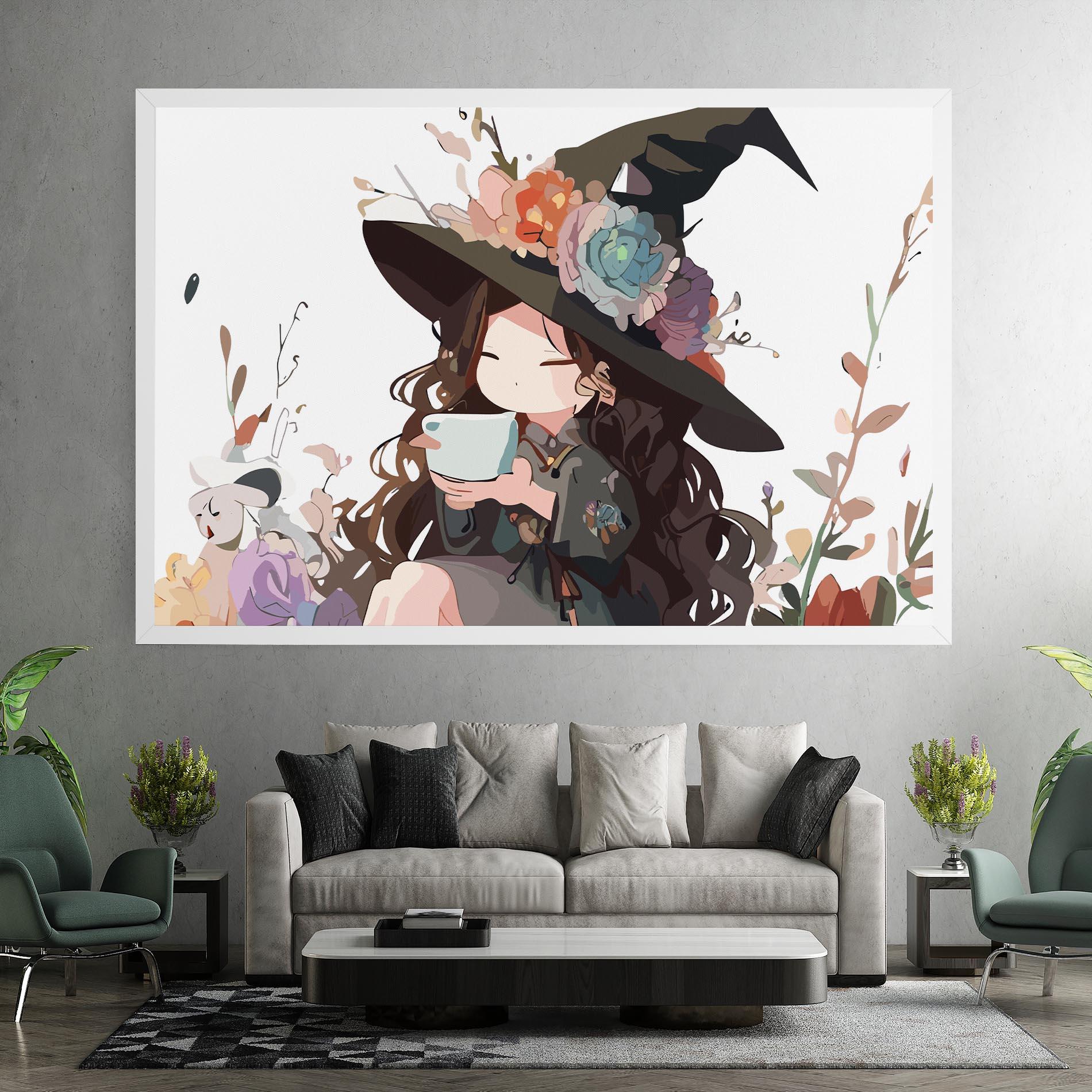 Vászonkép Cute Witch mockup 7