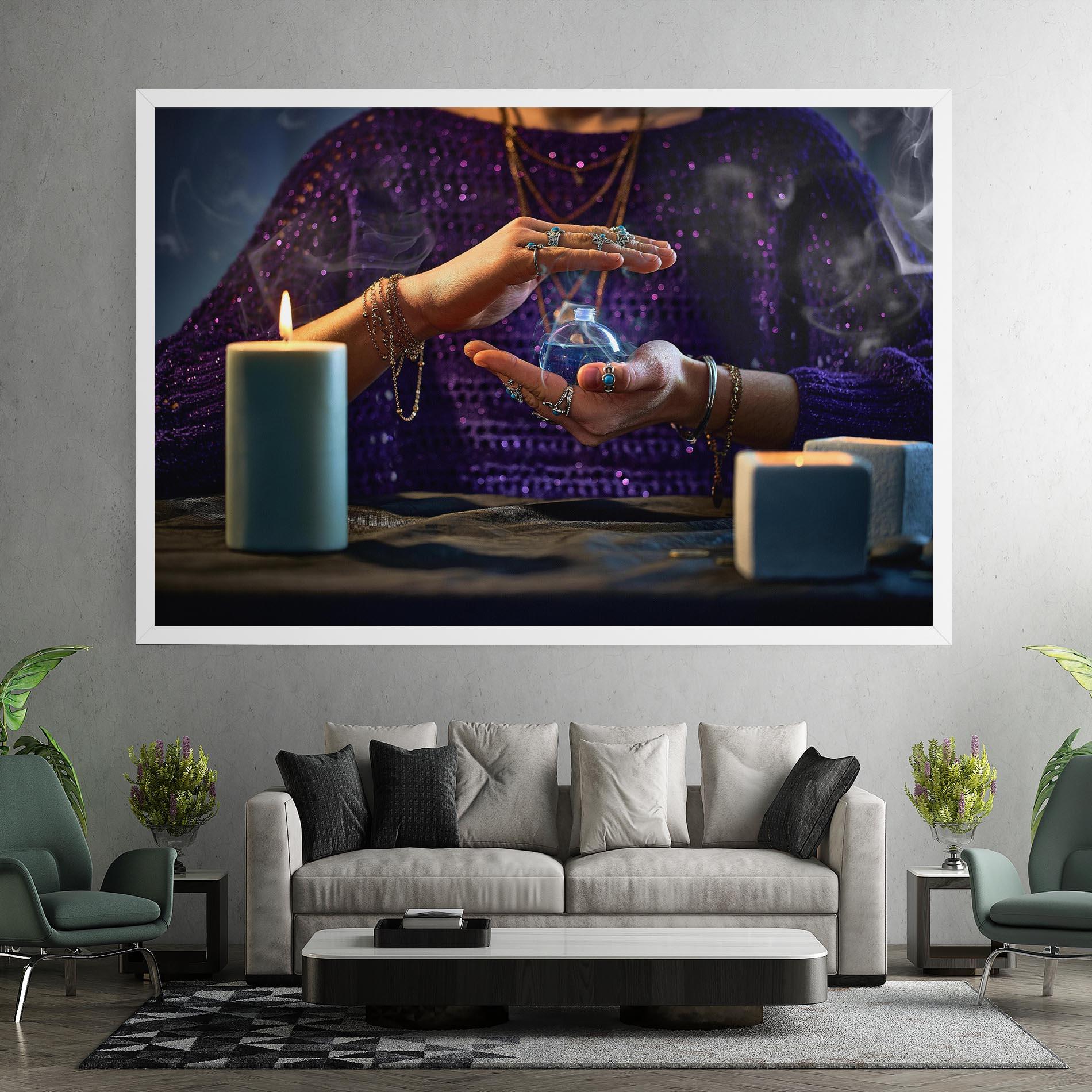 Vászonkép Witch Magic Smoke mockup 7