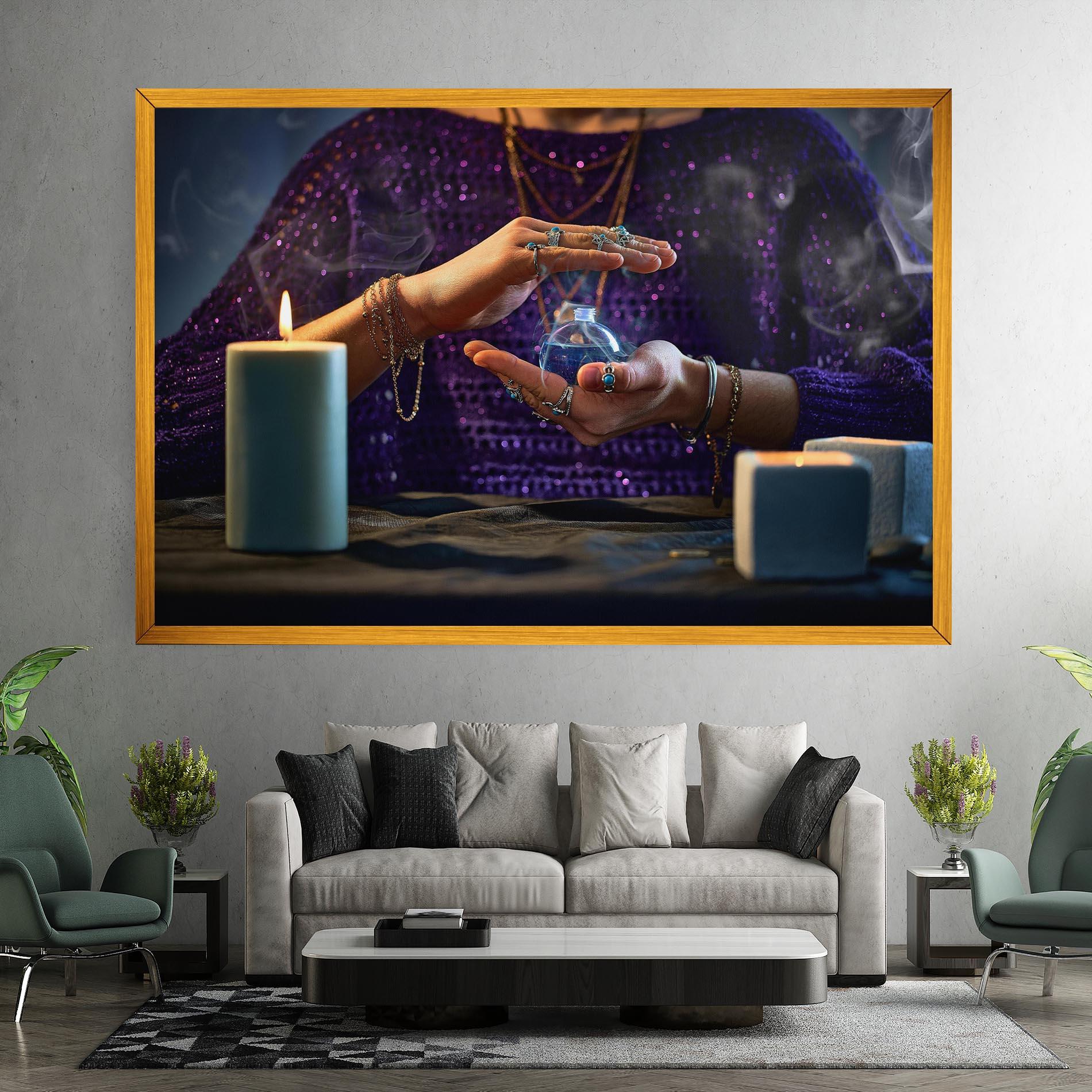 Vászonkép Witch Magic Smoke mockup 7