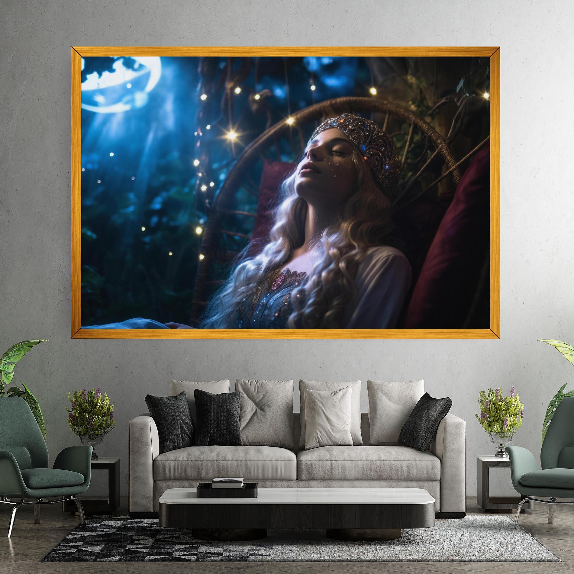 Vászonkép Witch Sleeping mockup 7