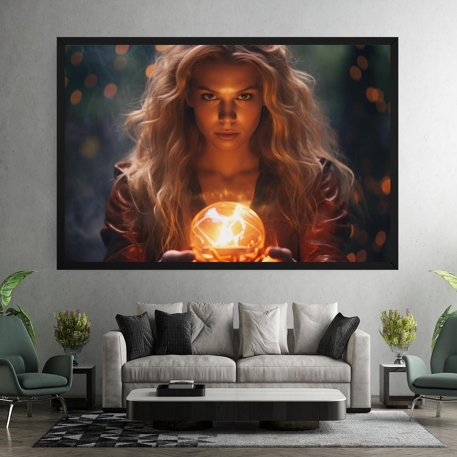 Vászonkép Beautiful Woman Witch mockup 7