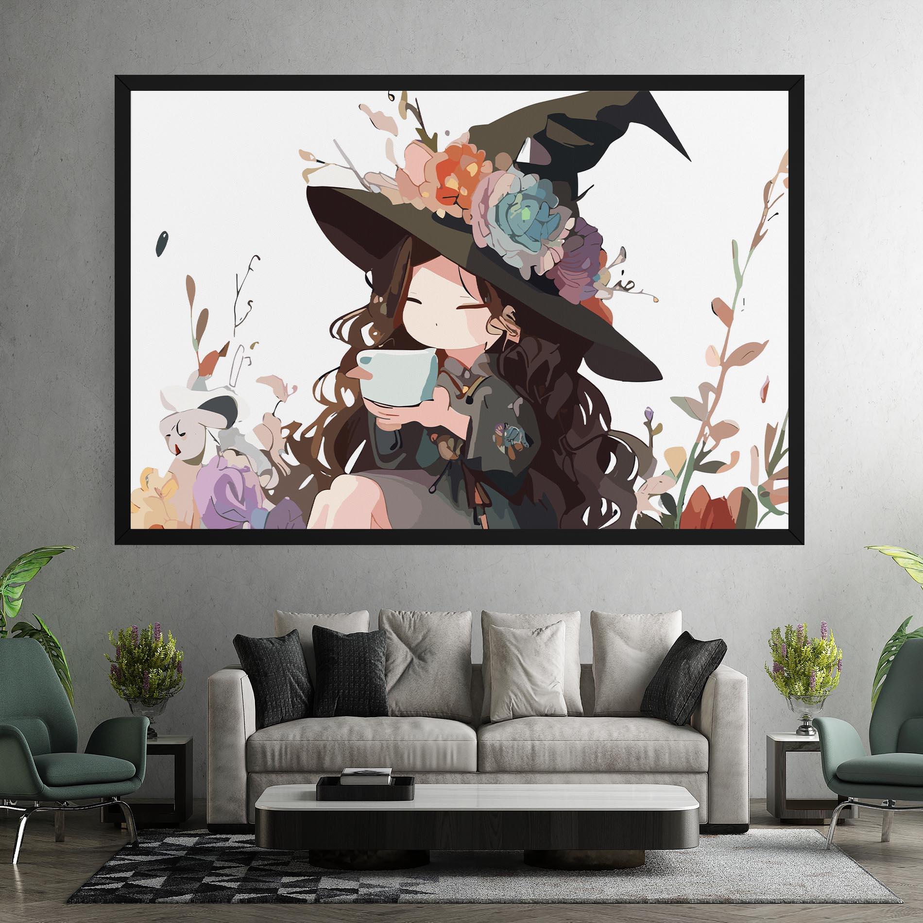Vászonkép Cute Witch mockup 7