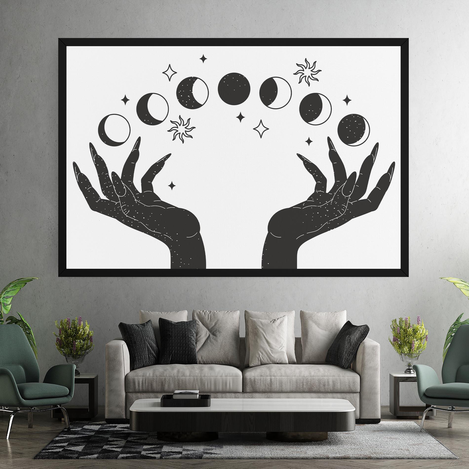 Vászonkép Magic Moon Hands mockup 7