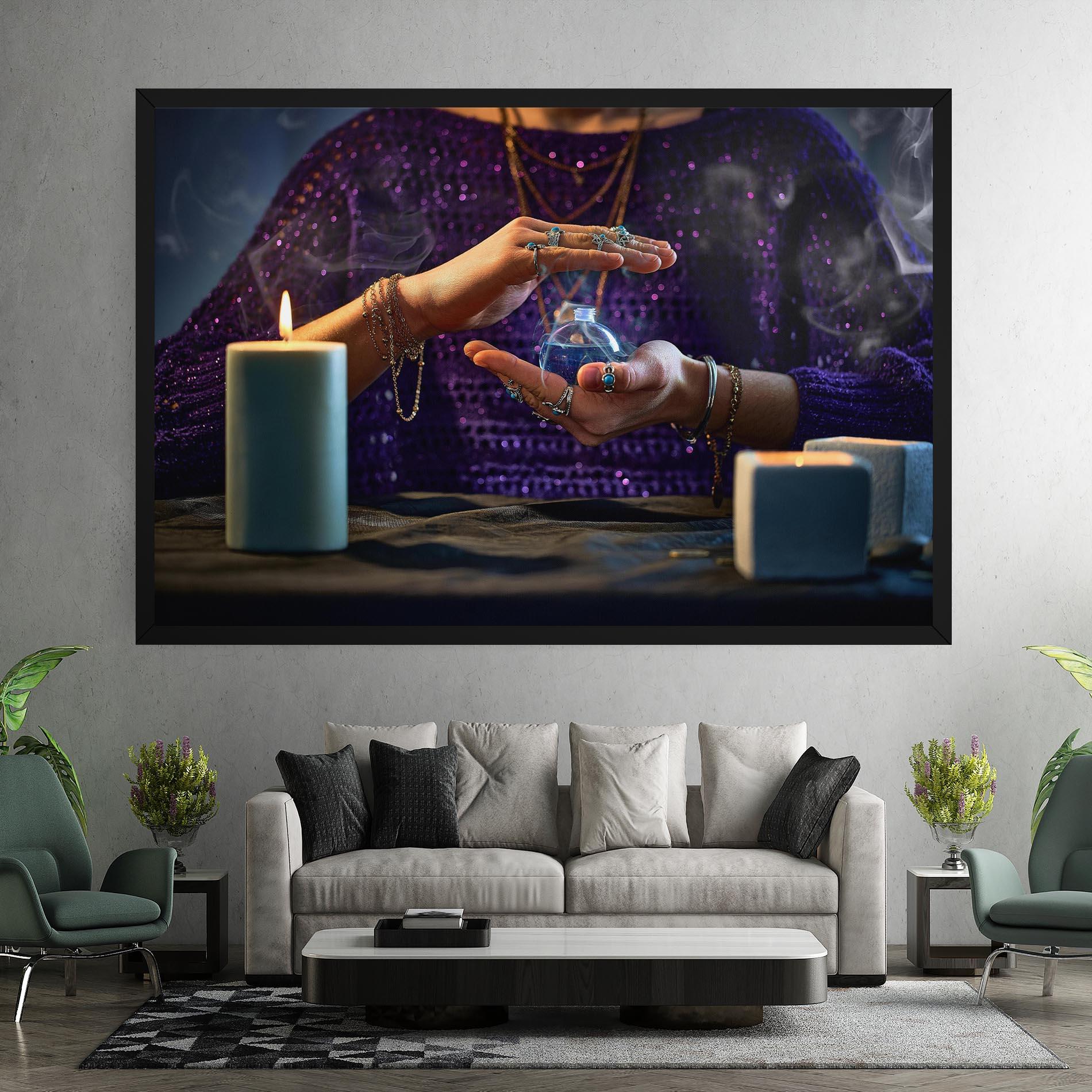 Vászonkép Witch Magic Smoke mockup 7