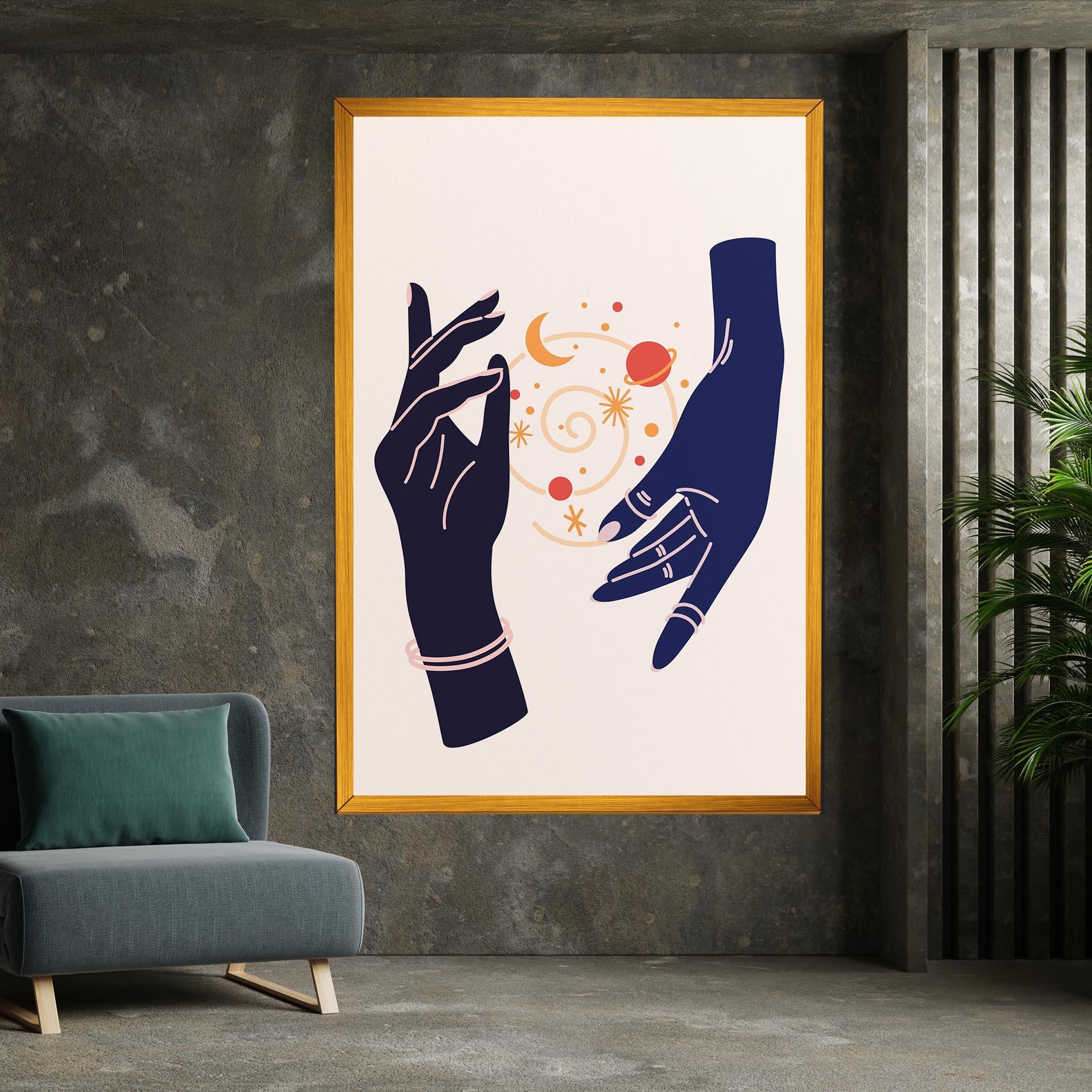 Vászonkép Magic Purple Hands mockup 7