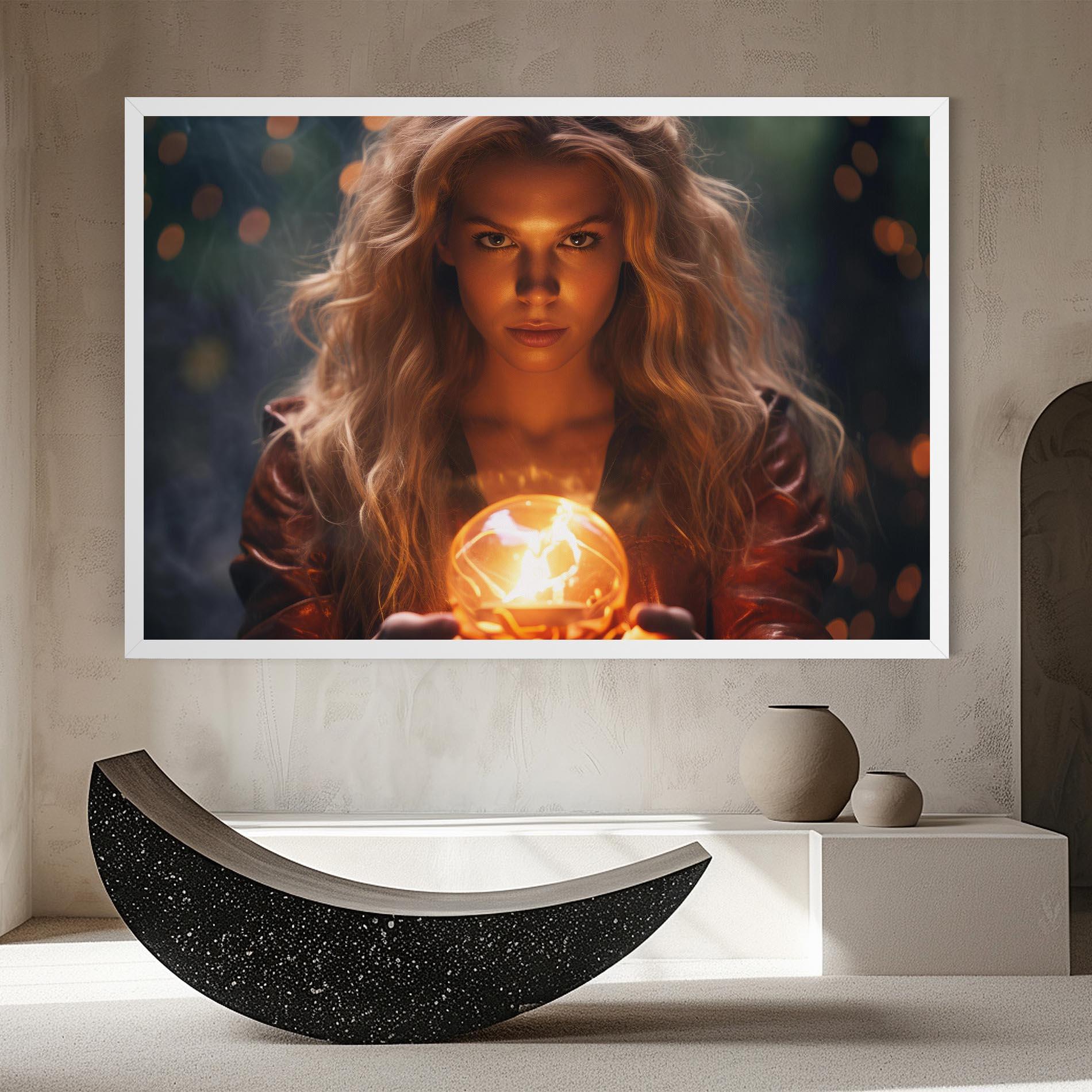 Vászonkép Beautiful Woman Witch mockup 8