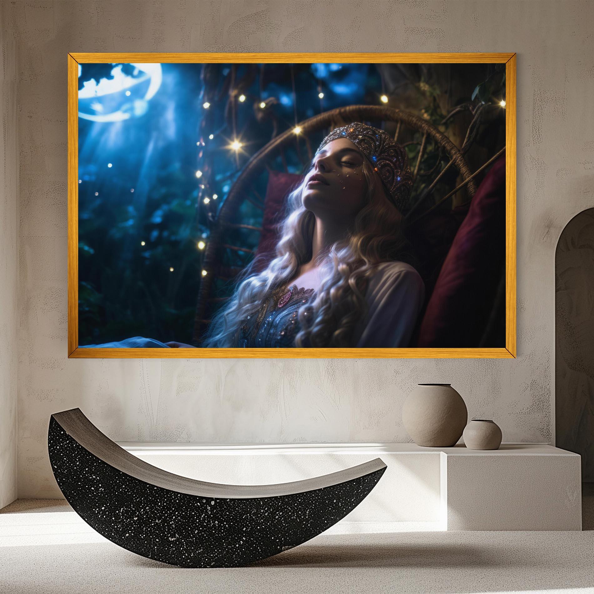 Vászonkép Witch Sleeping mockup 8