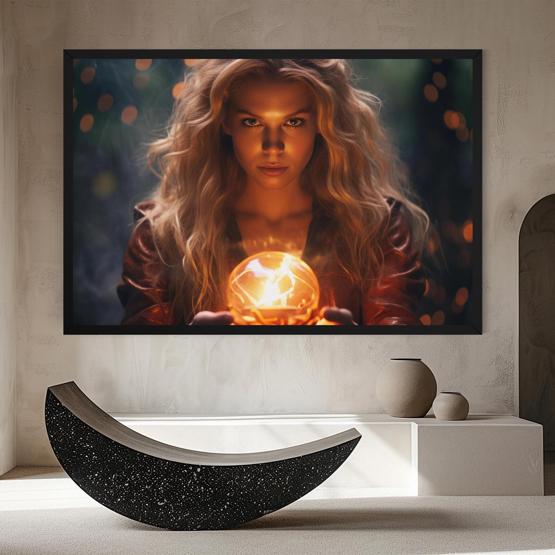 Vászonkép Beautiful Woman Witch mockup 8