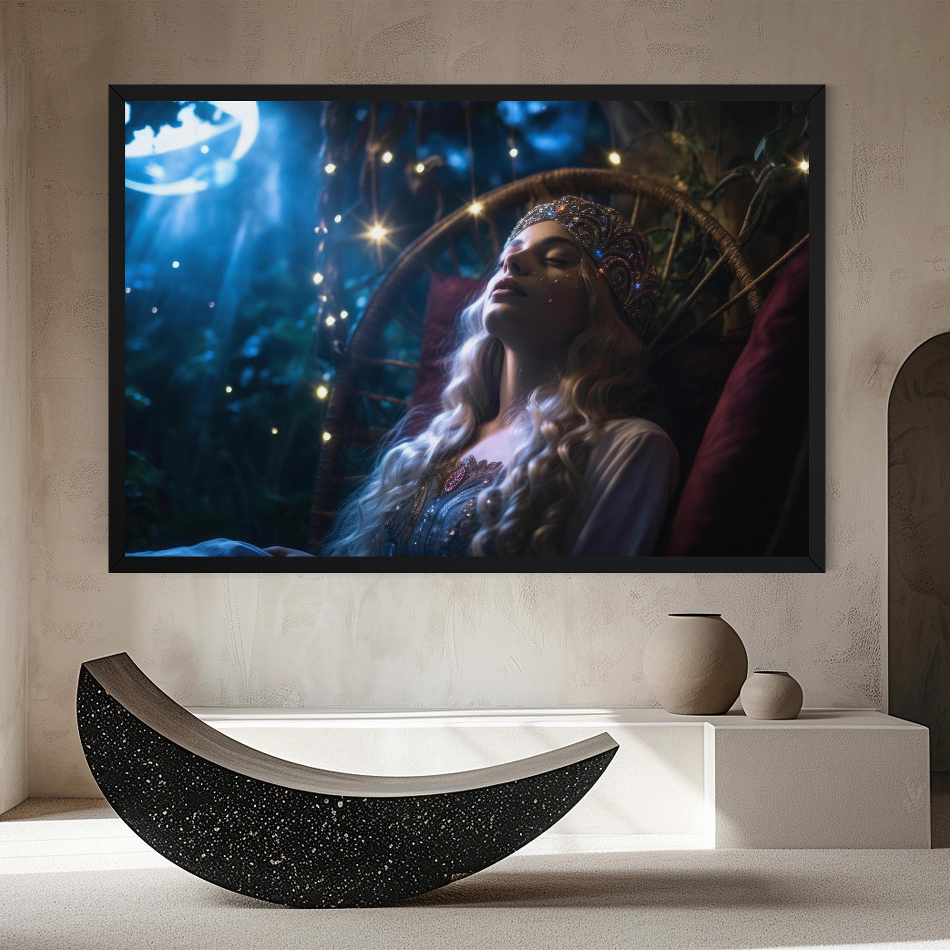 Vászonkép Witch Sleeping mockup 8