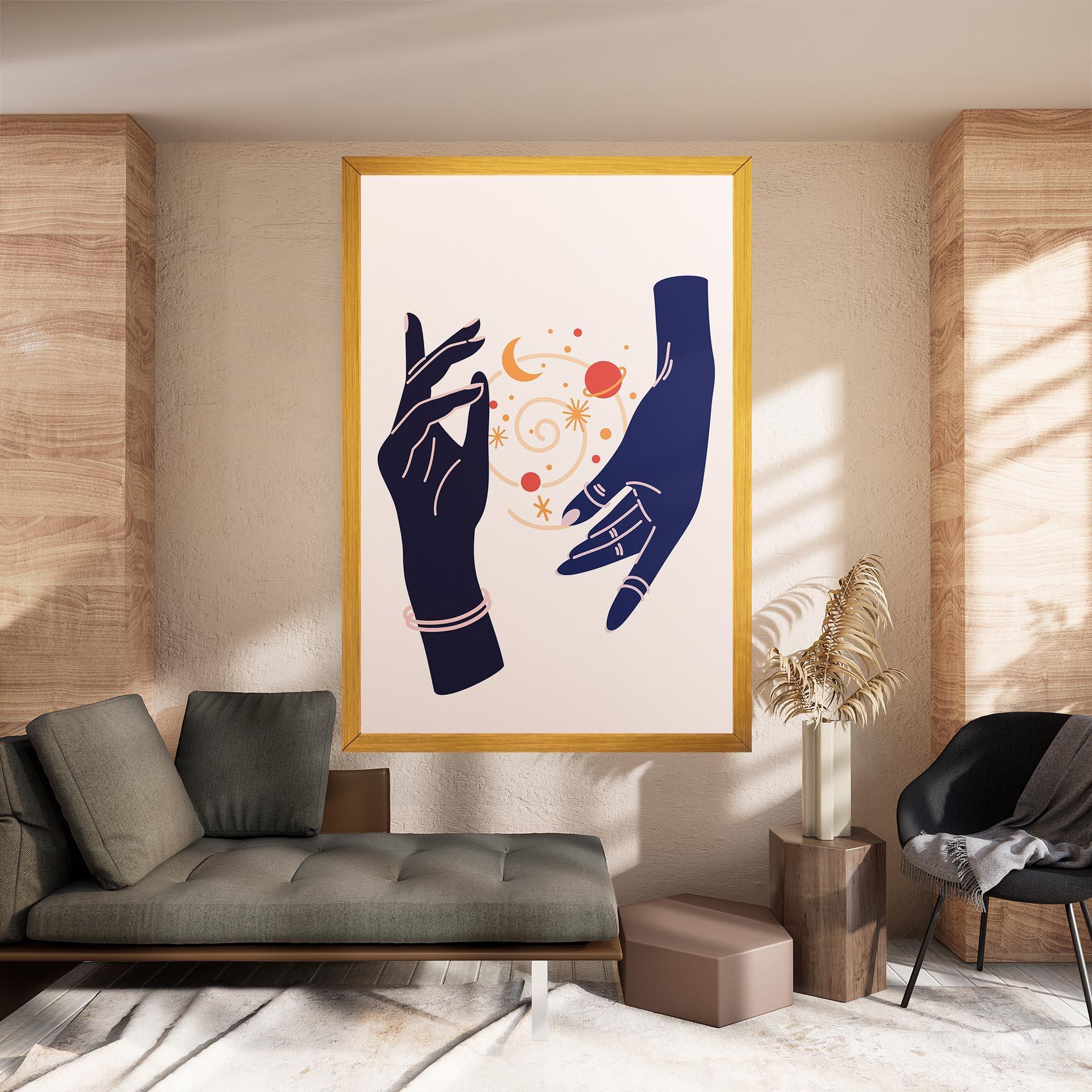 Vászonkép Magic Purple Hands mockup 8