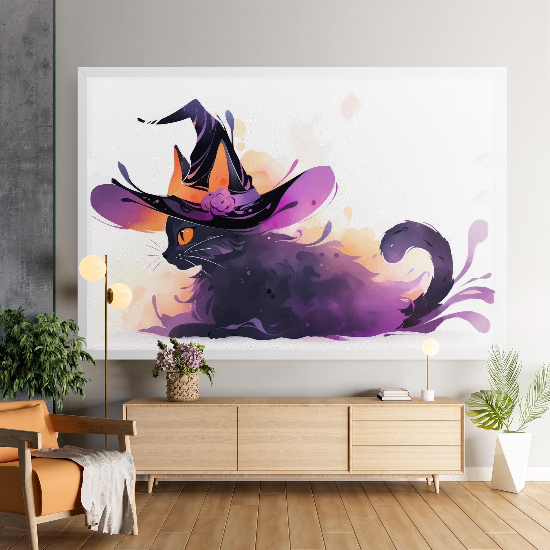 Vászonkép Cat Witch mockup 9