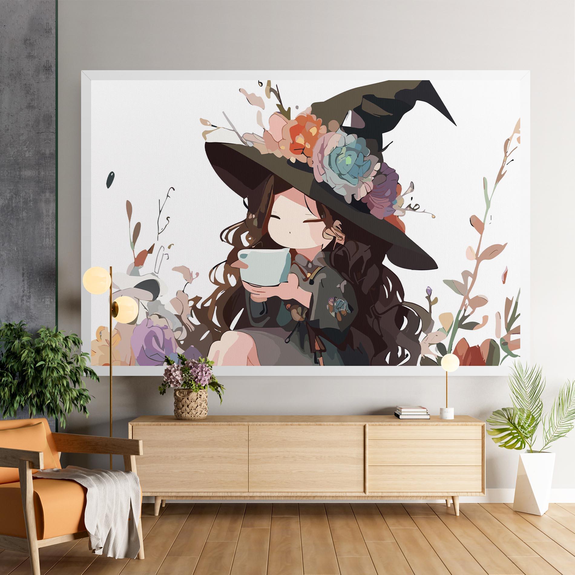Vászonkép Cute Witch mockup 9