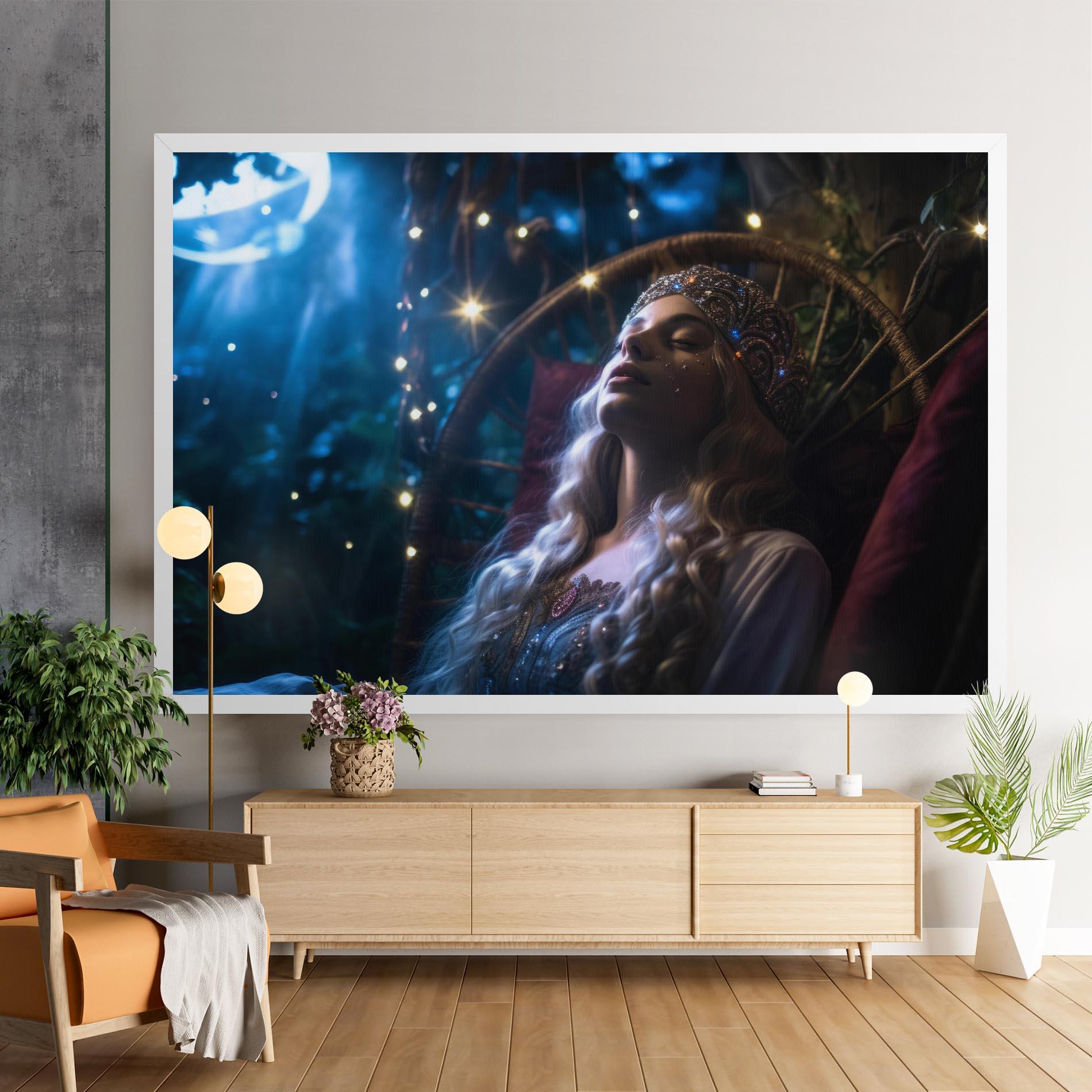 Vászonkép Witch Sleeping mockup 9