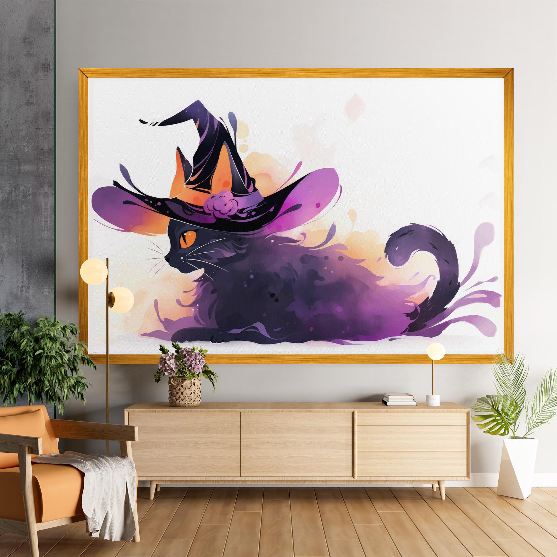 Vászonkép Cat Witch mockup 9