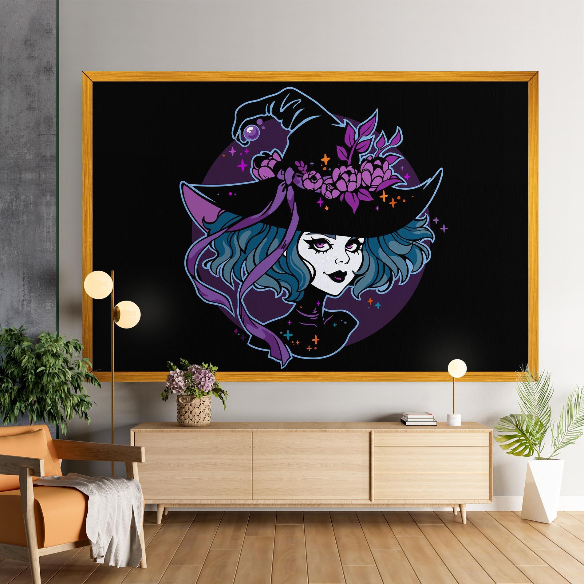 Vászonkép Cute Purple Witch mockup 9