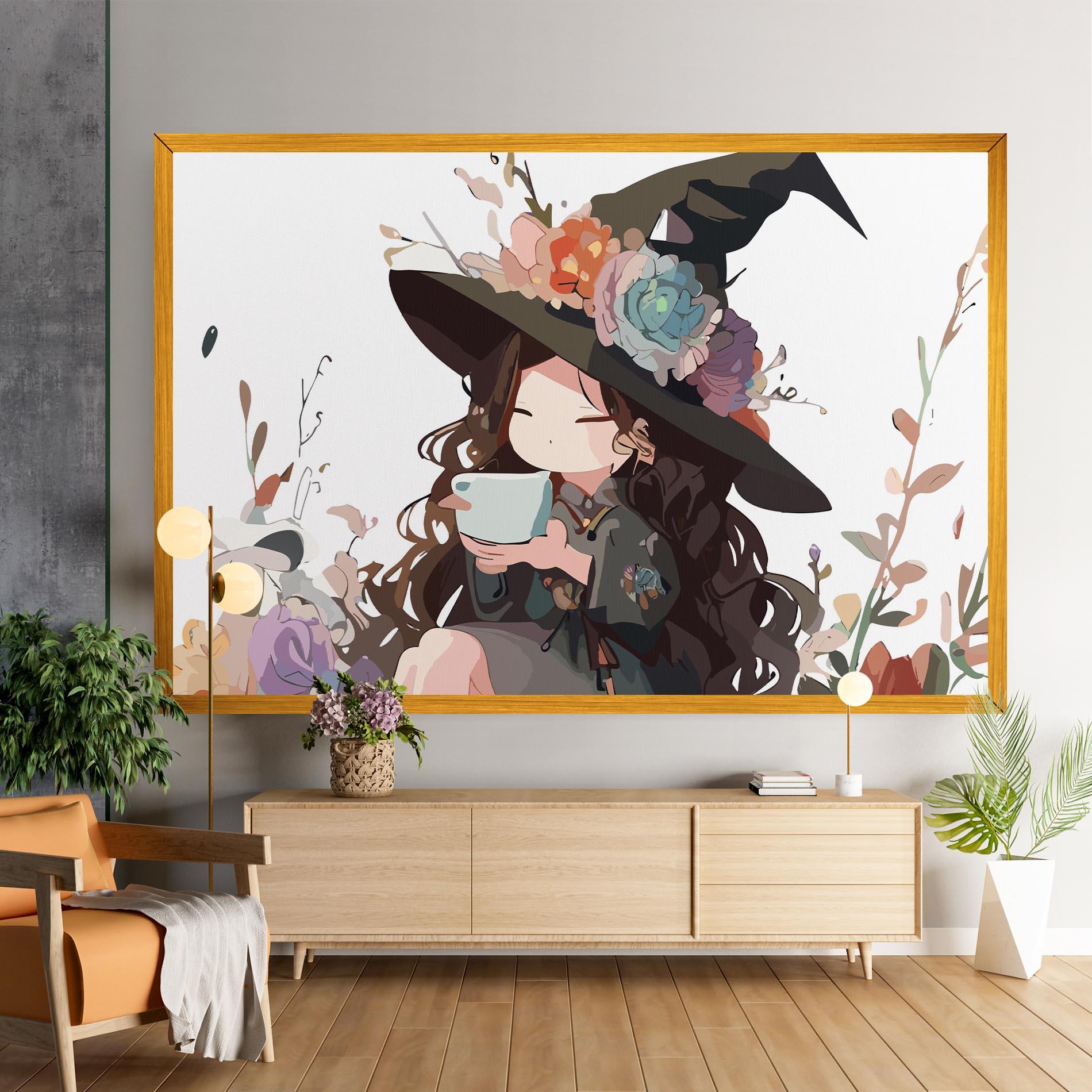 Vászonkép Cute Witch mockup 9