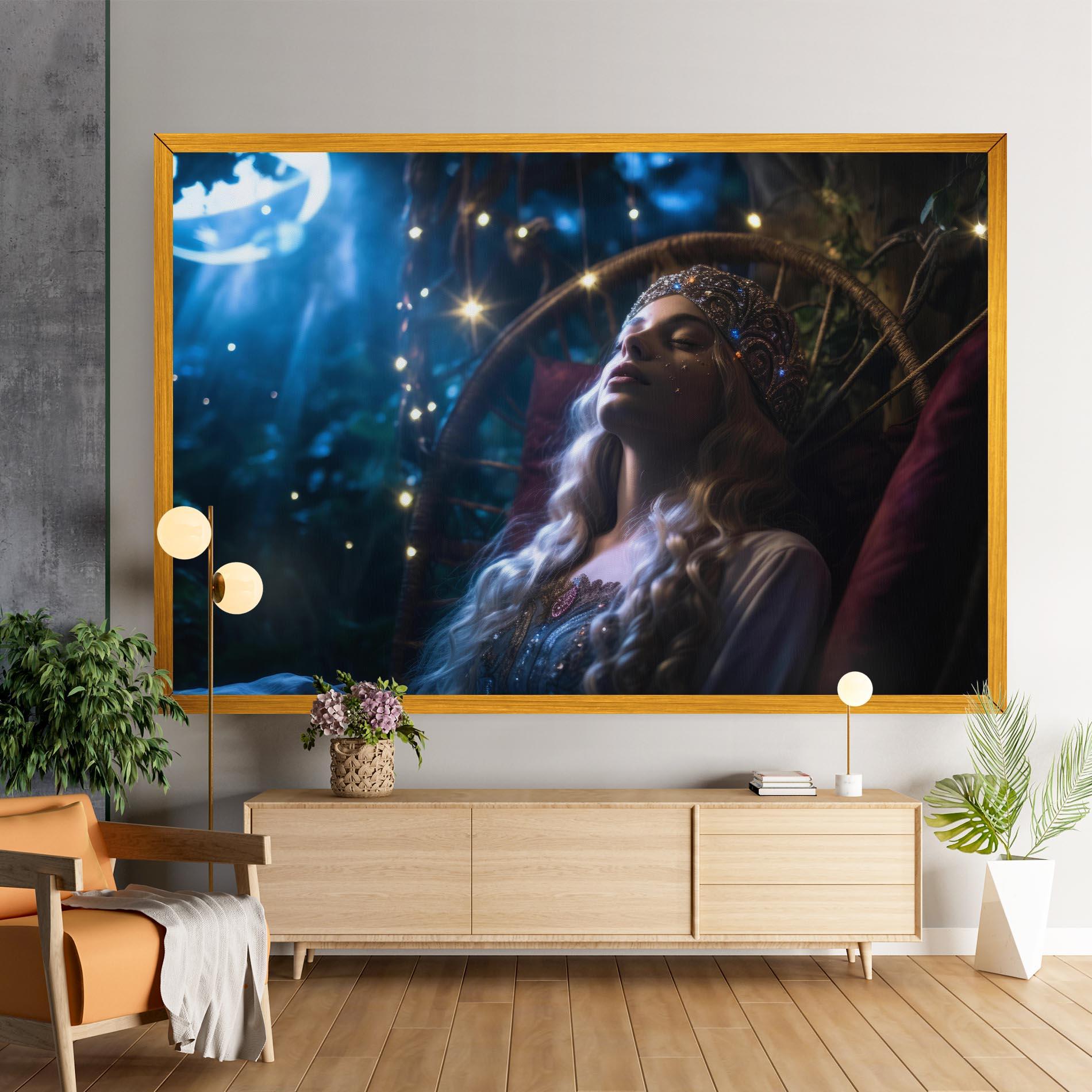 Vászonkép Witch Sleeping mockup 9