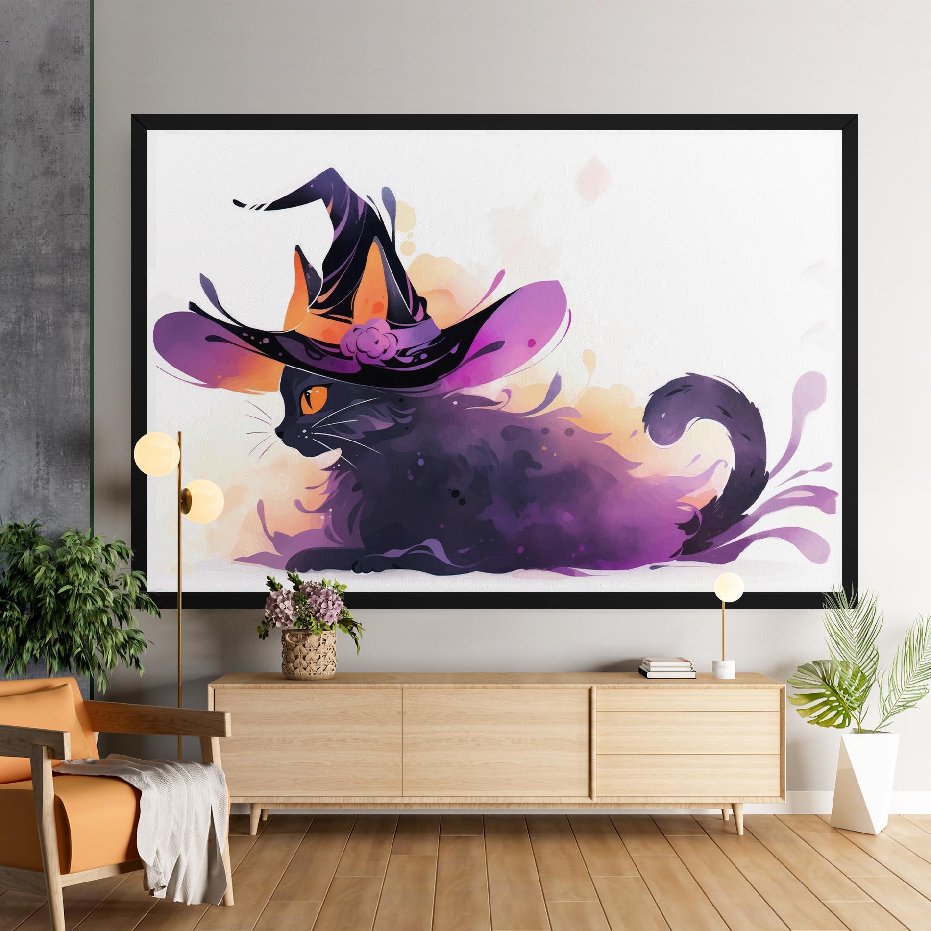Vászonkép Cat Witch mockup 9
