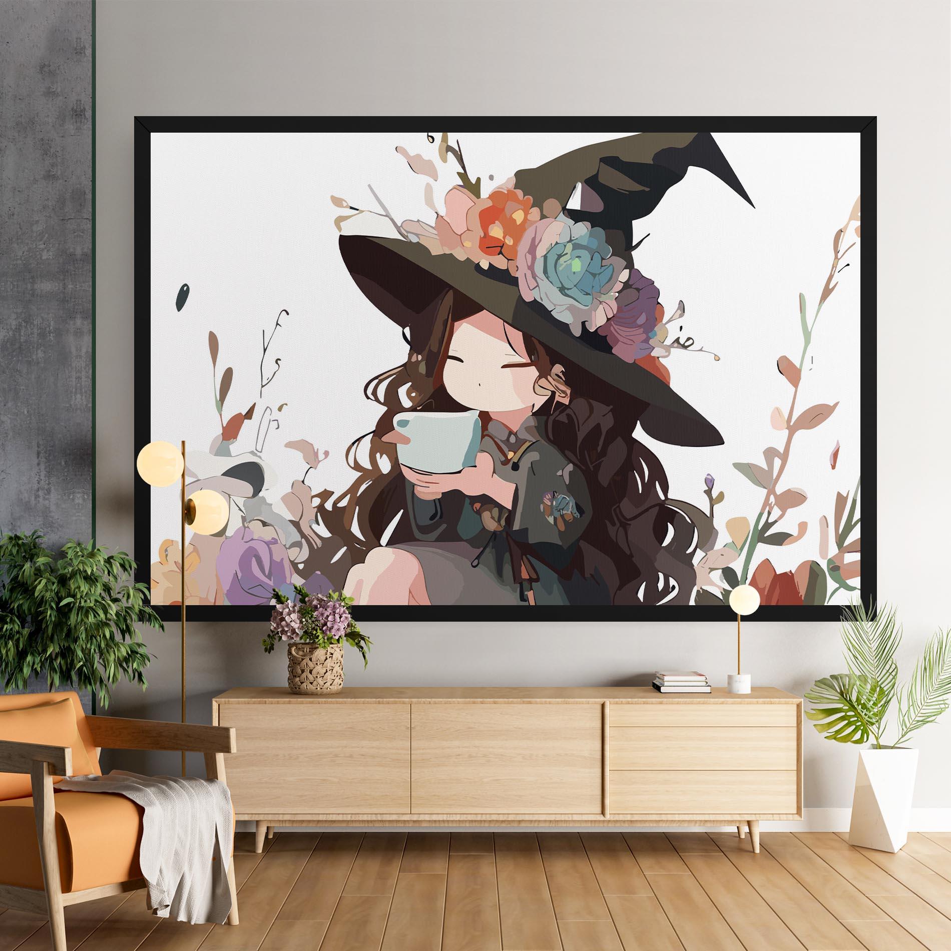 Vászonkép Cute Witch mockup 9