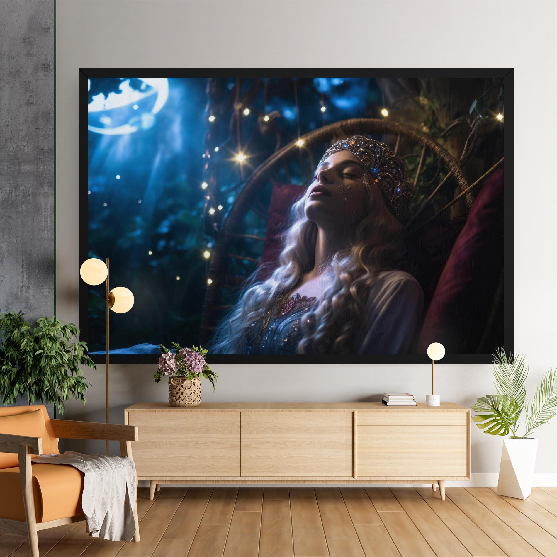 Vászonkép Witch Sleeping mockup 9