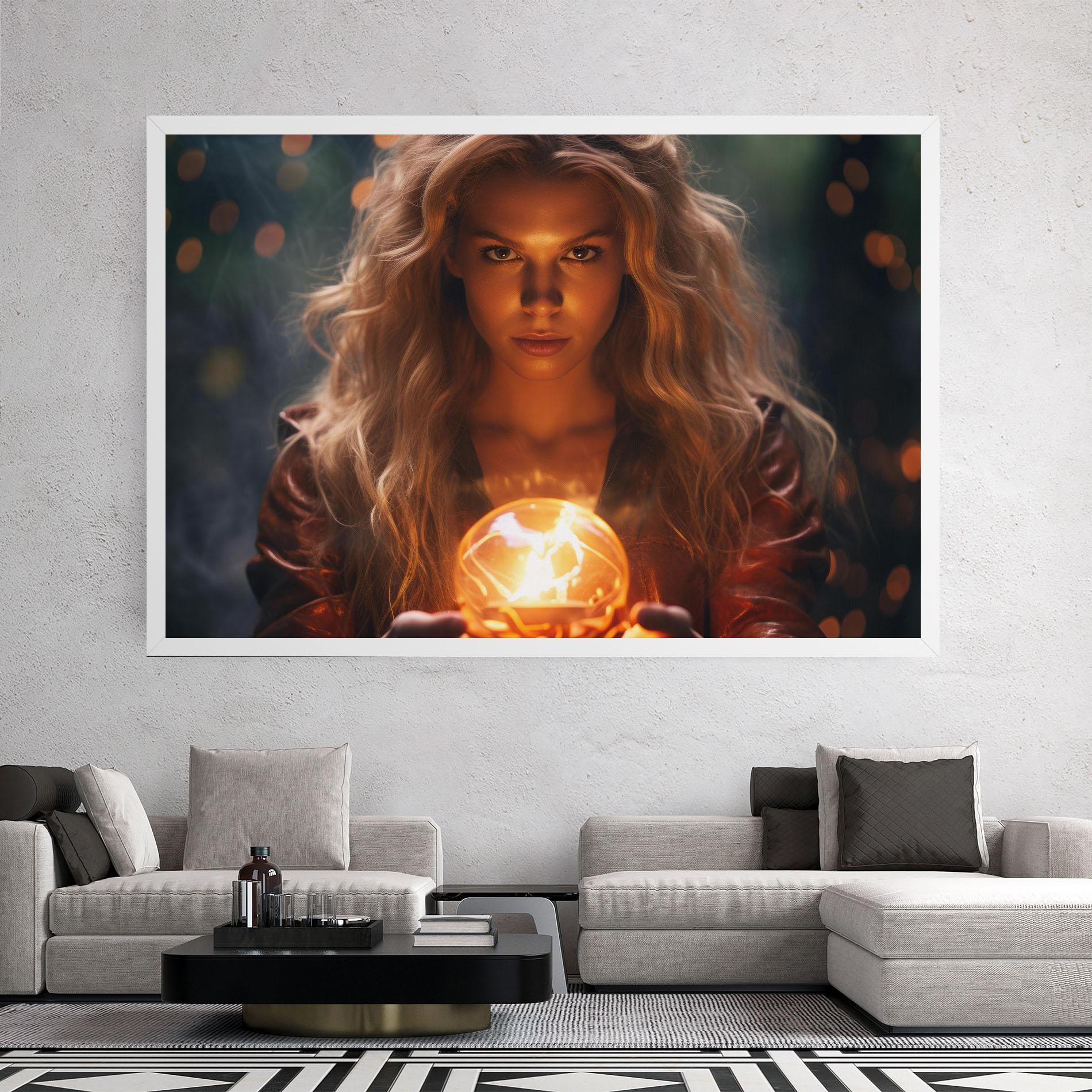 Vászonkép Beautiful Woman Witch mockup 2