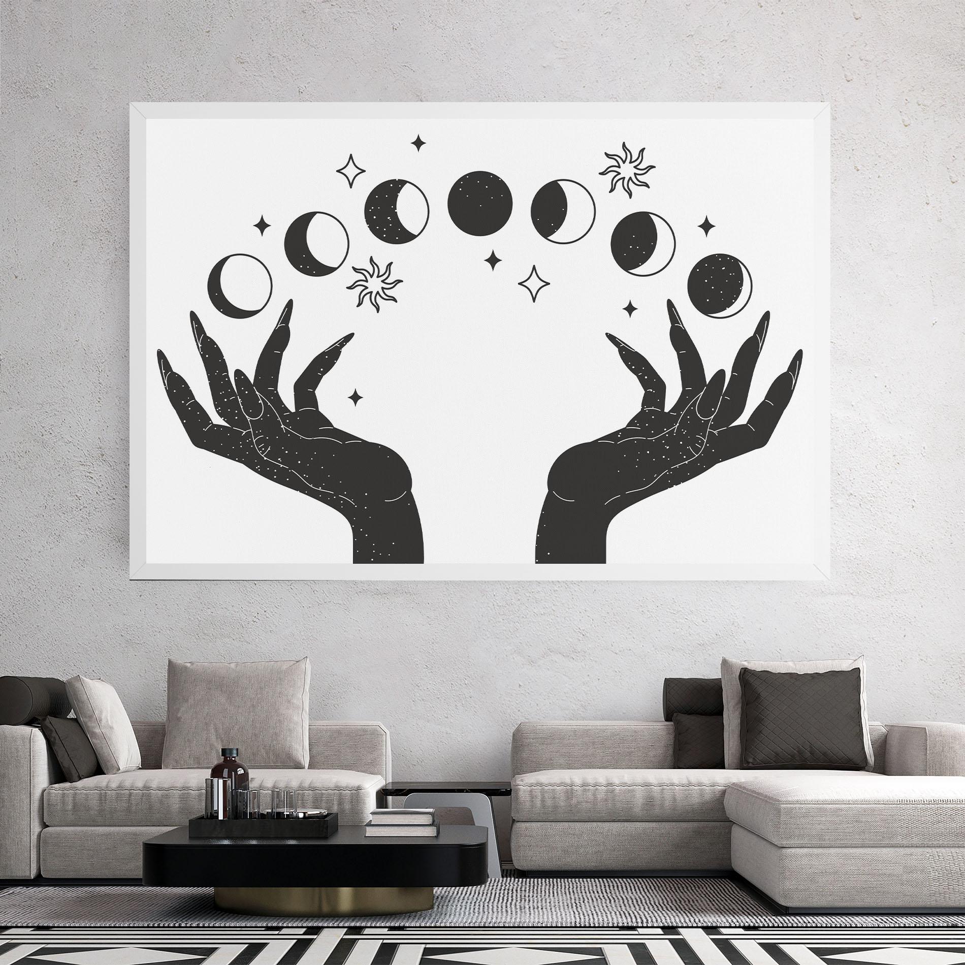 Vászonkép Magic Moon Hands mockup 2