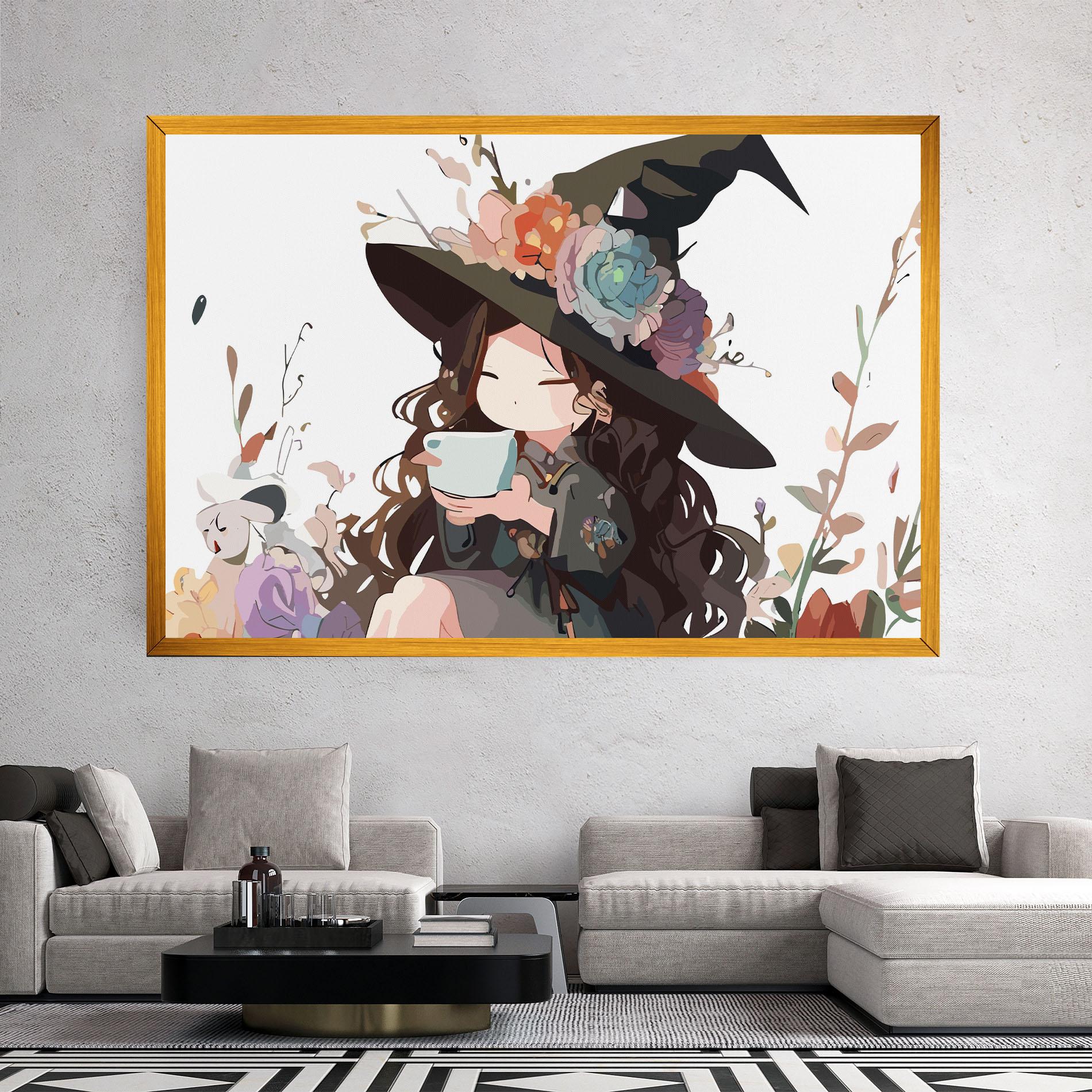 Vászonkép Cute Witch mockup 2