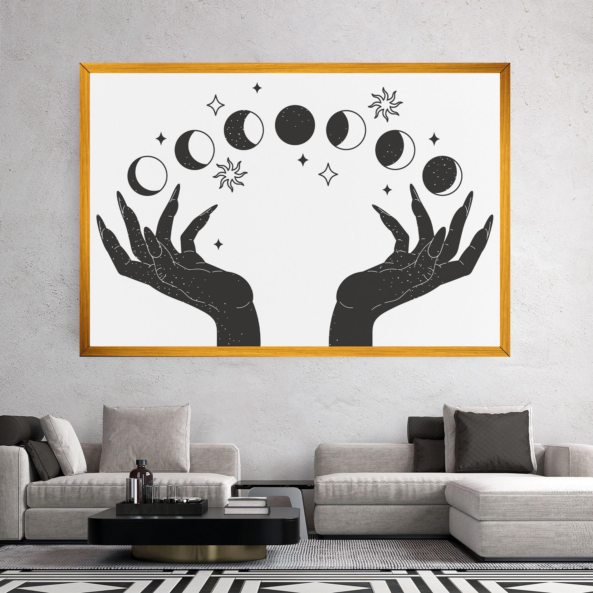 Vászonkép Magic Moon Hands mockup 2
