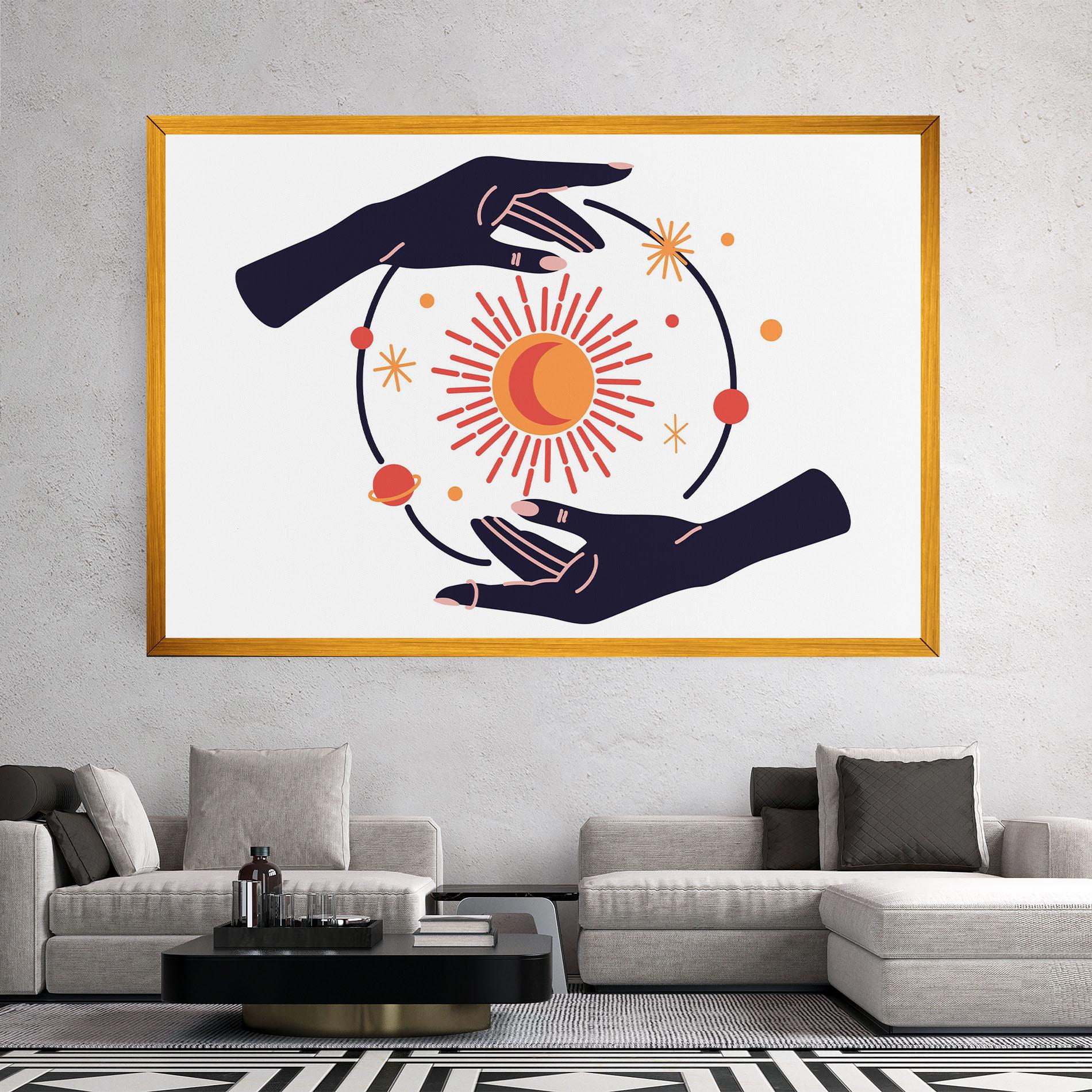 Vászonkép Purple Magic Hands mockup 2