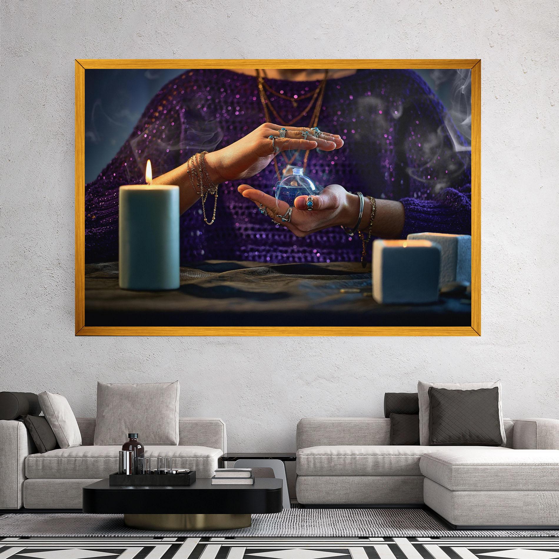 Vászonkép Witch Magic Smoke mockup 2