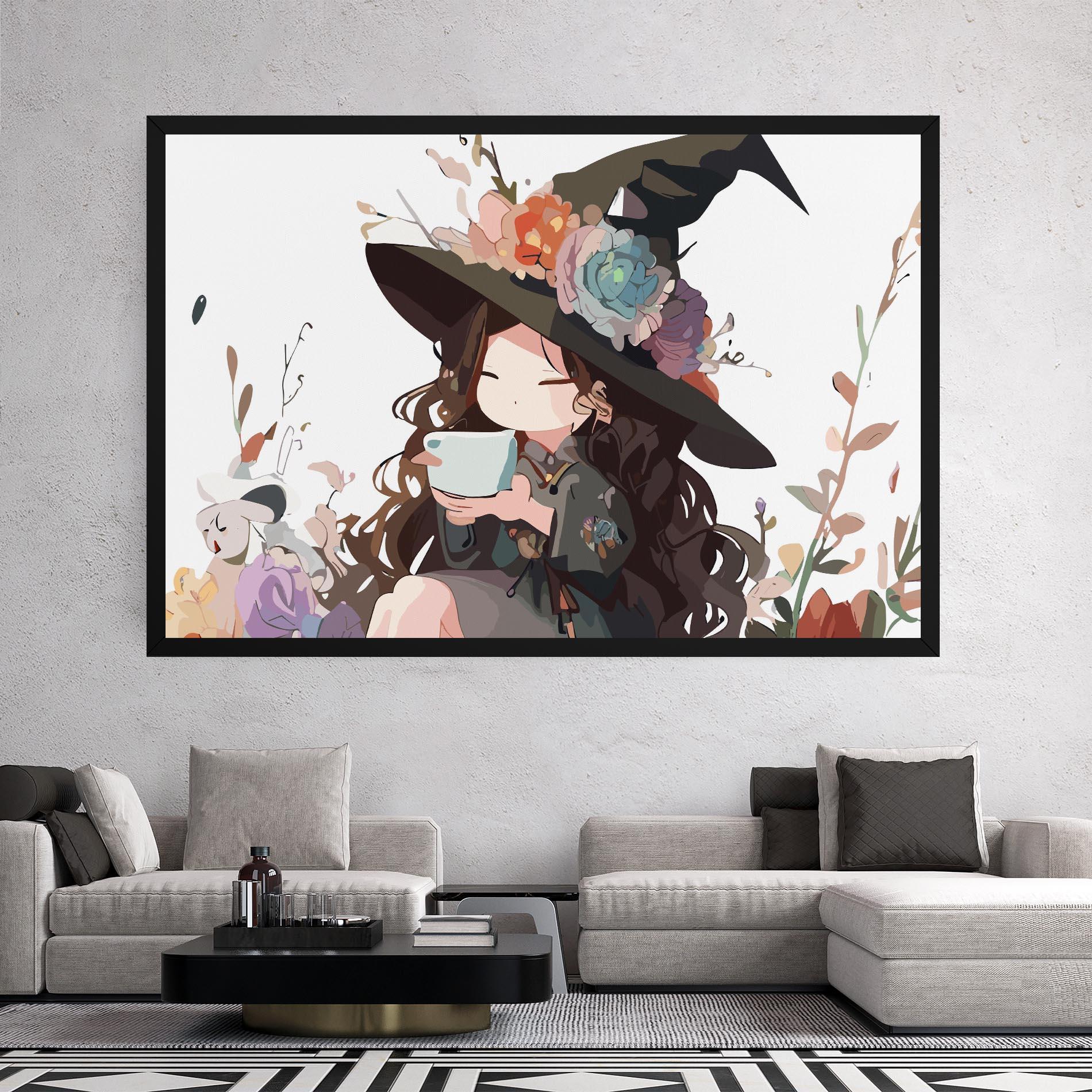 Vászonkép Cute Witch mockup 2