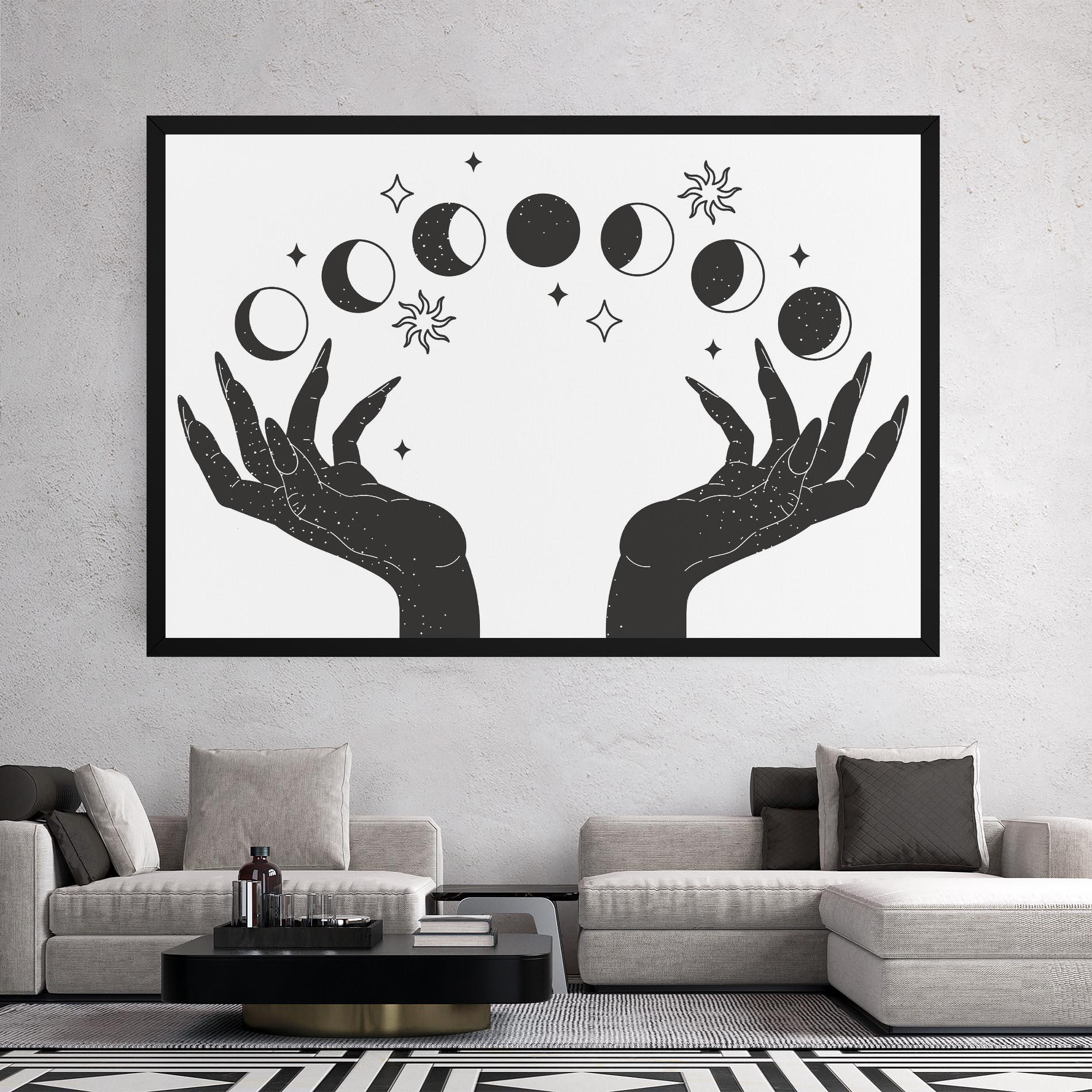 Vászonkép Magic Moon Hands mockup 2