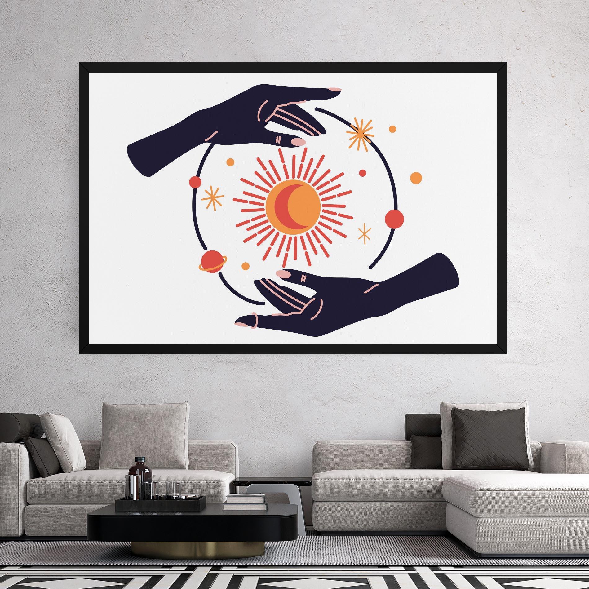 Vászonkép Purple Magic Hands mockup 2