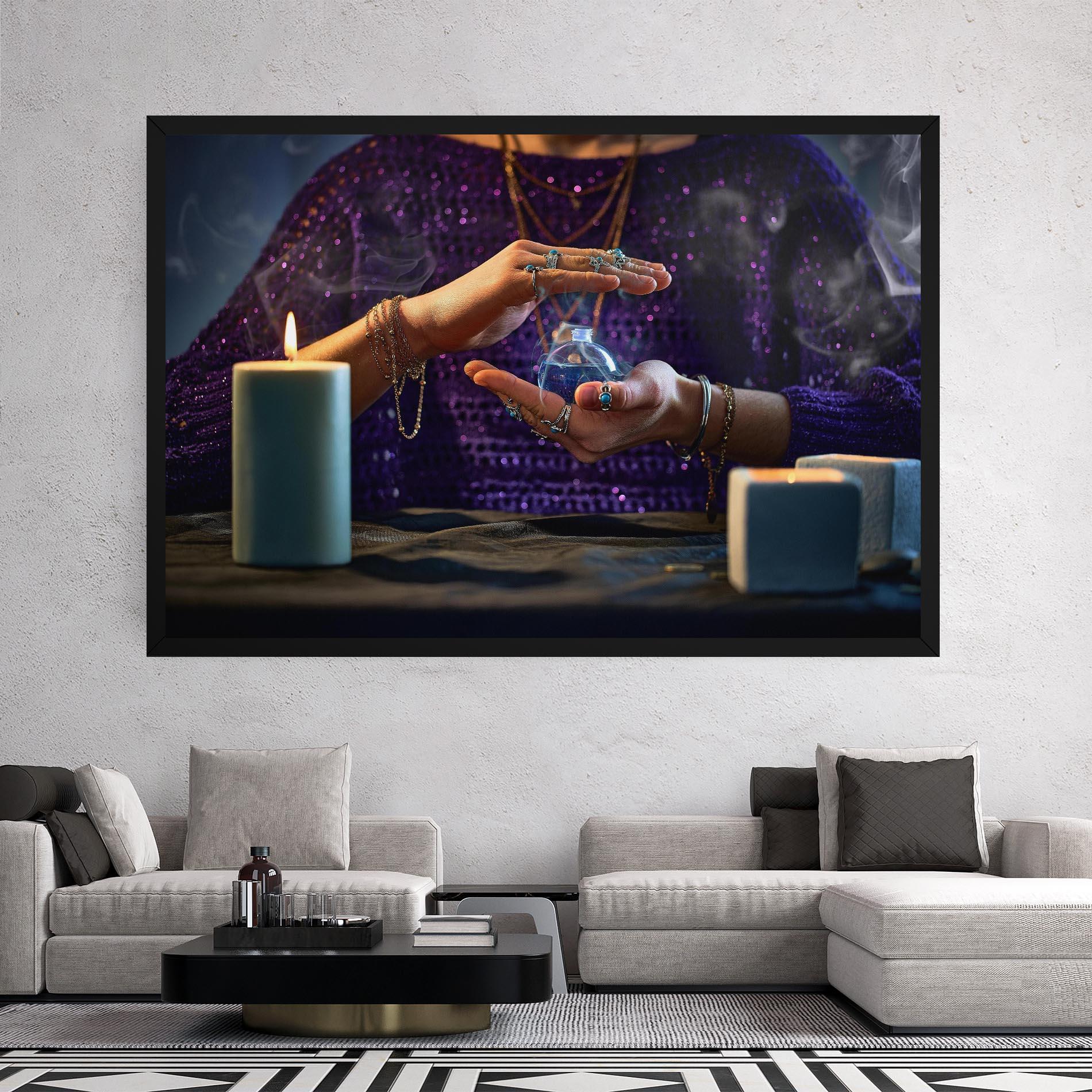 Vászonkép Witch Magic Smoke mockup 2