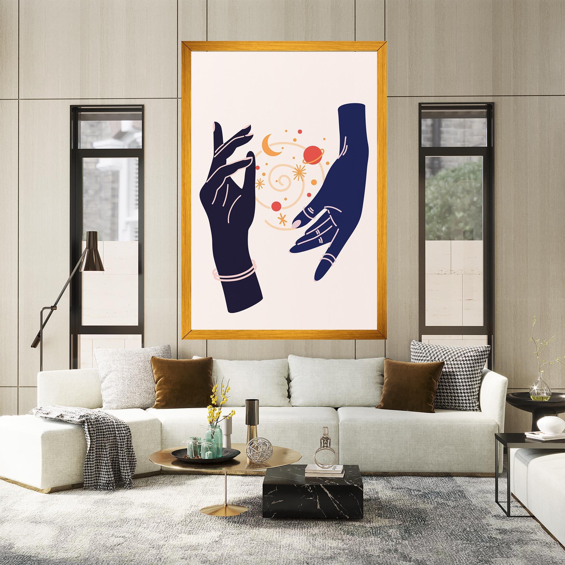 Vászonkép Magic Purple Hands mockup 2