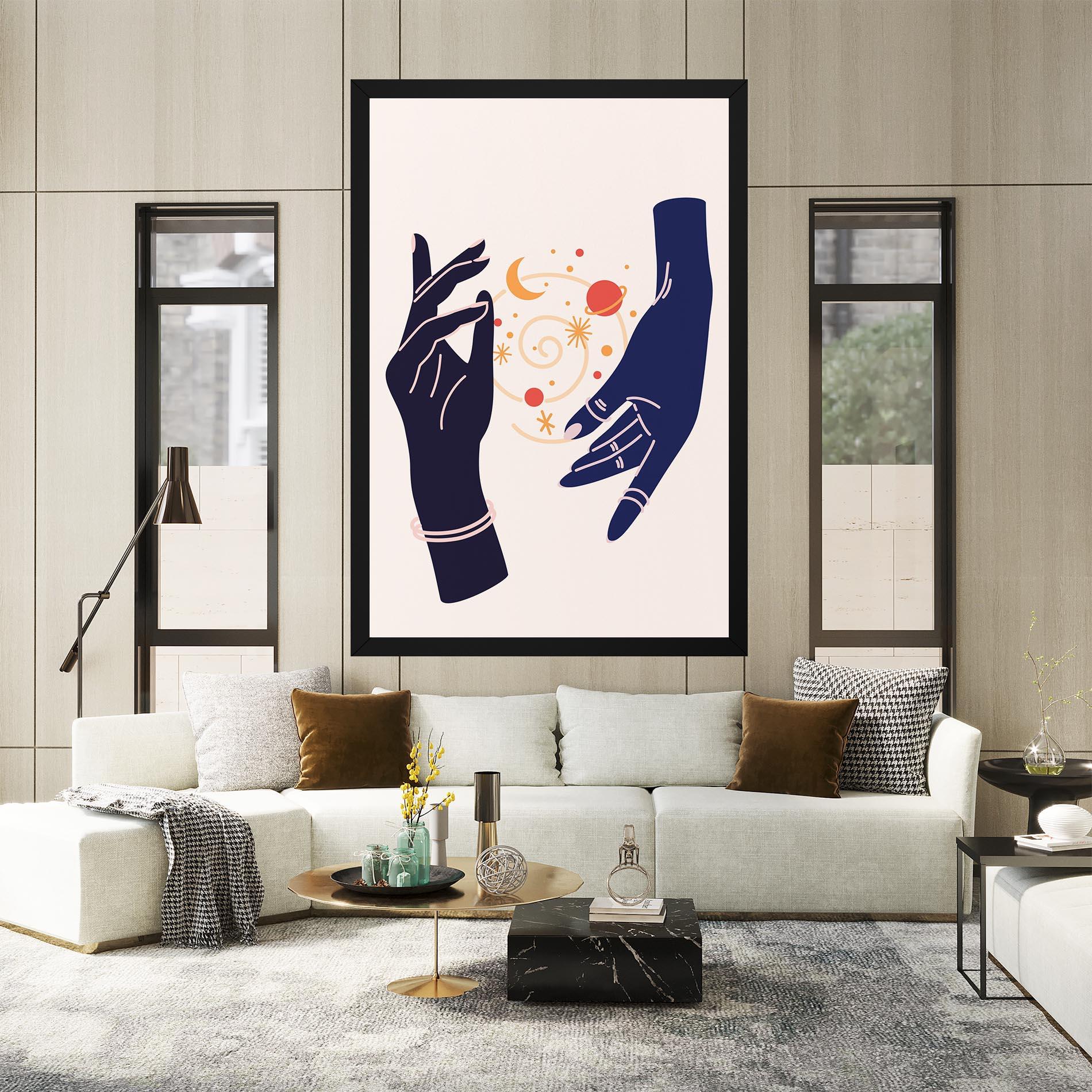 Vászonkép Magic Purple Hands mockup 2