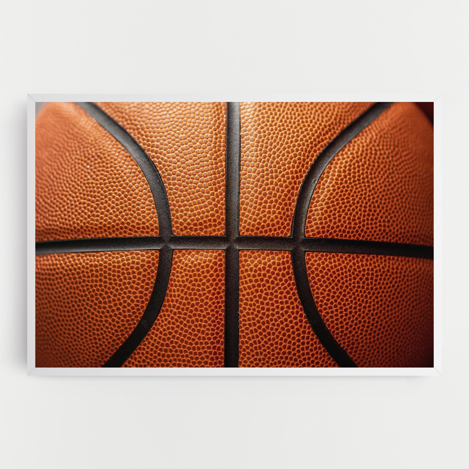 Vászonkép Close Up Leather Basketball mockup 0