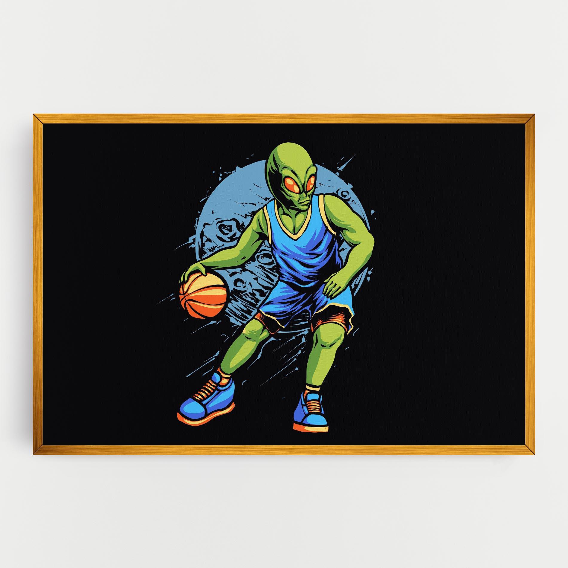 Vászonkép Alien Basketball mockup 0