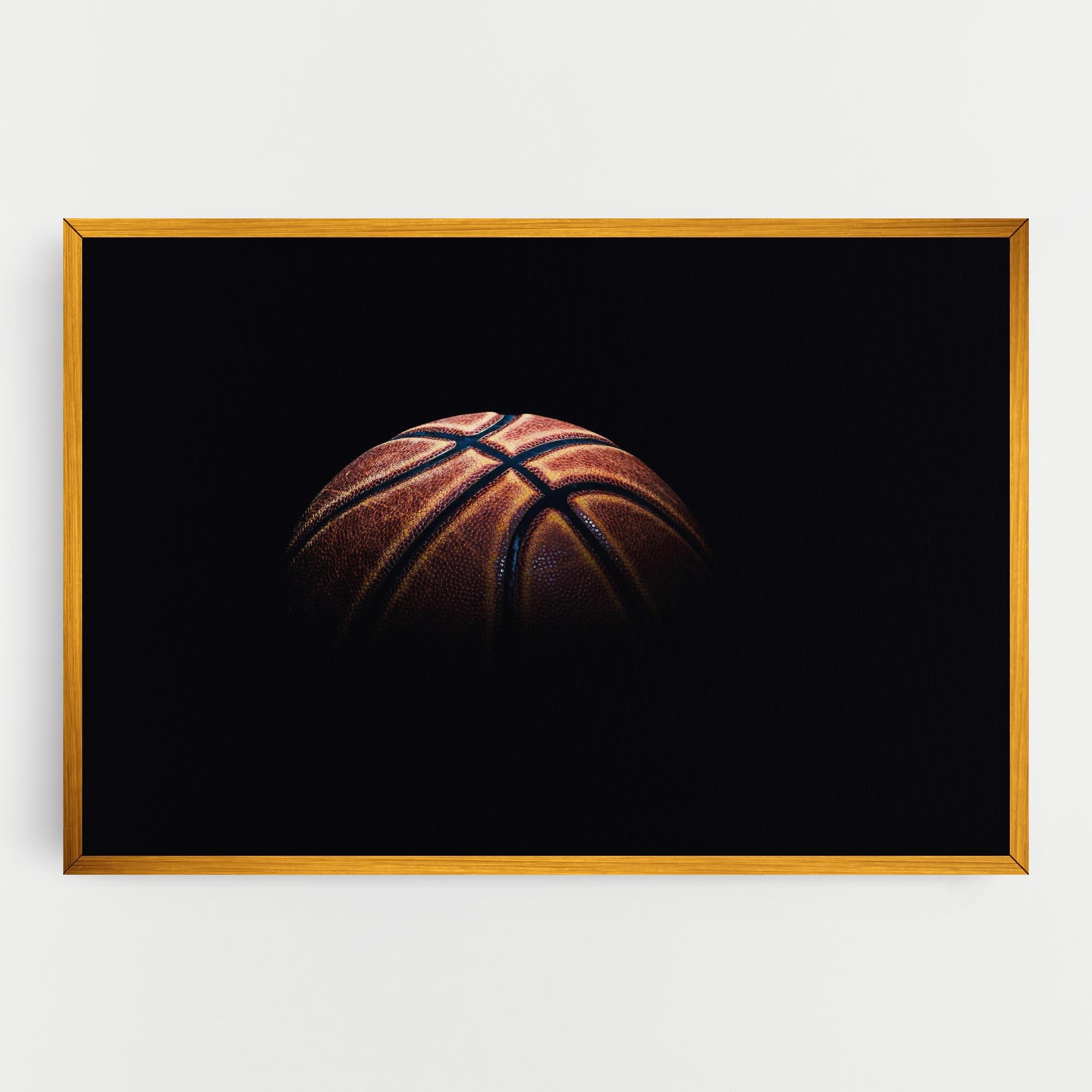 Vászonkép Basketball Ball In Dark mockup 0