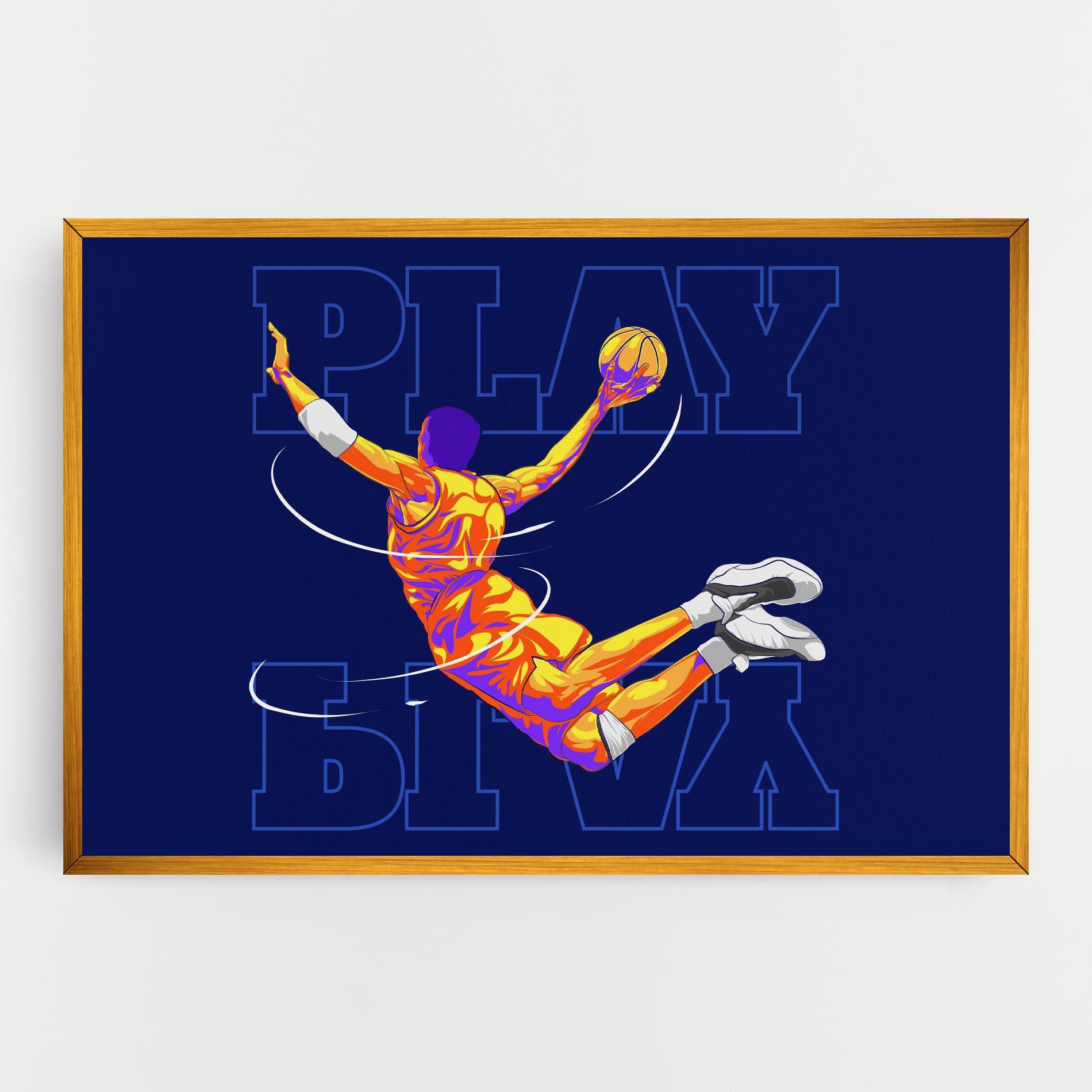 Vászonkép Basketball Blue mockup 0