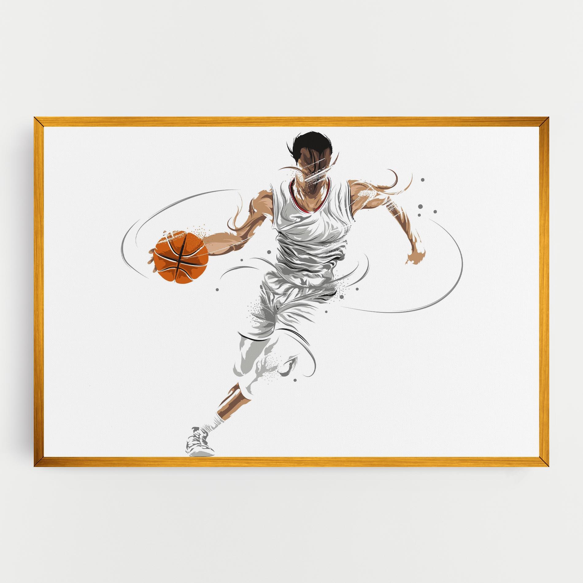 Vászonkép Dribbling Basketbal mockup 0