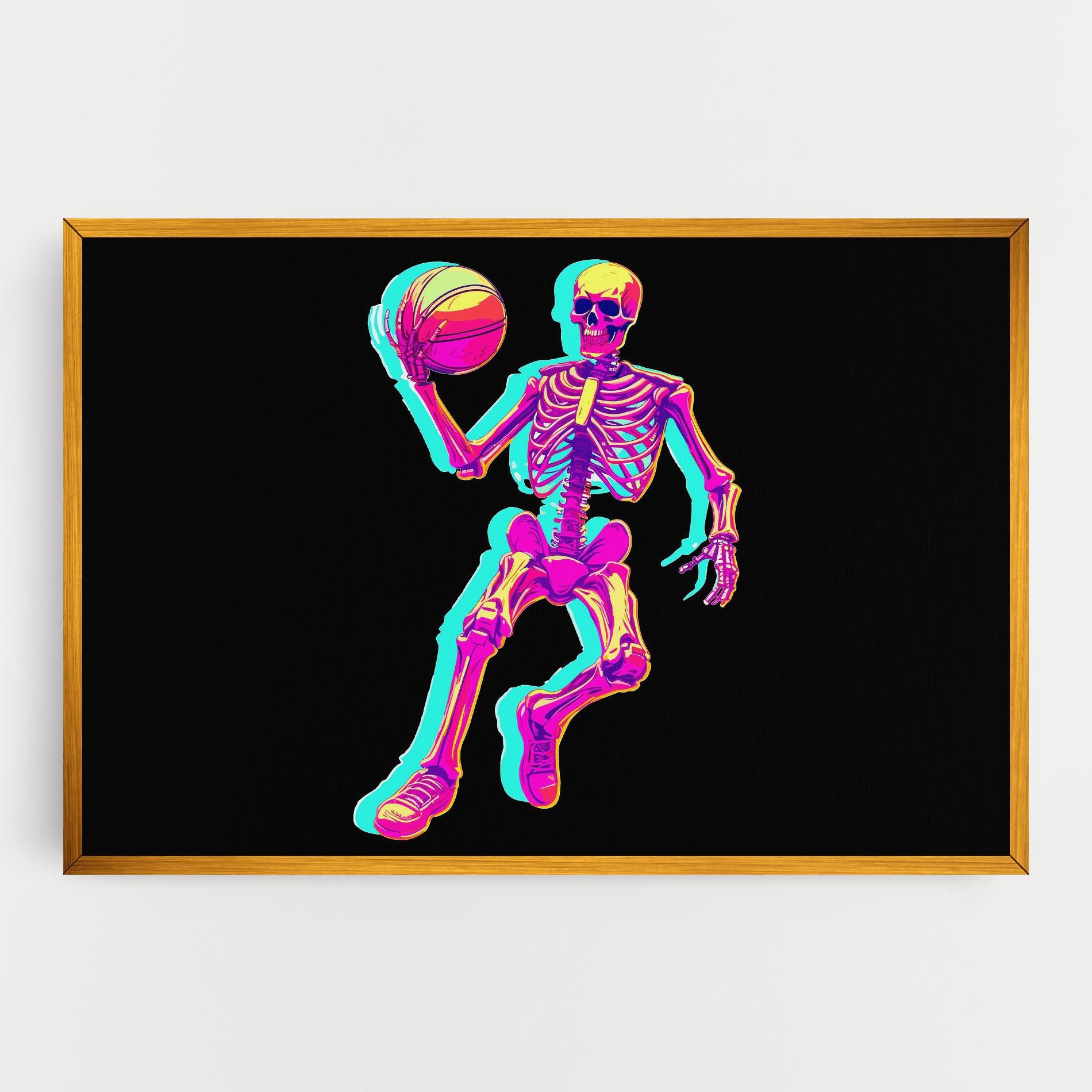 Vászonkép Skeleton Basketball mockup 0