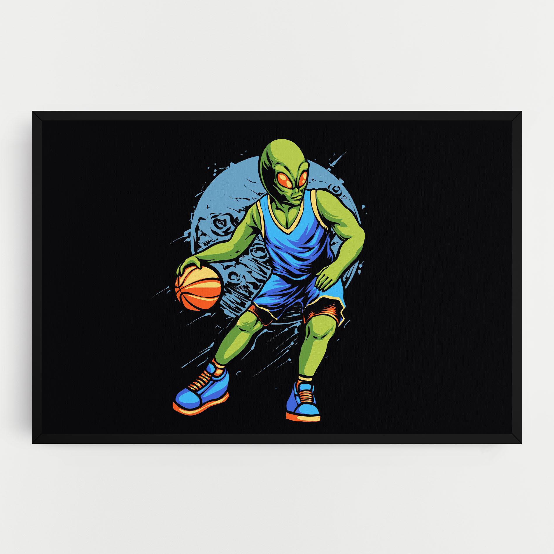 Vászonkép Alien Basketball mockup 0