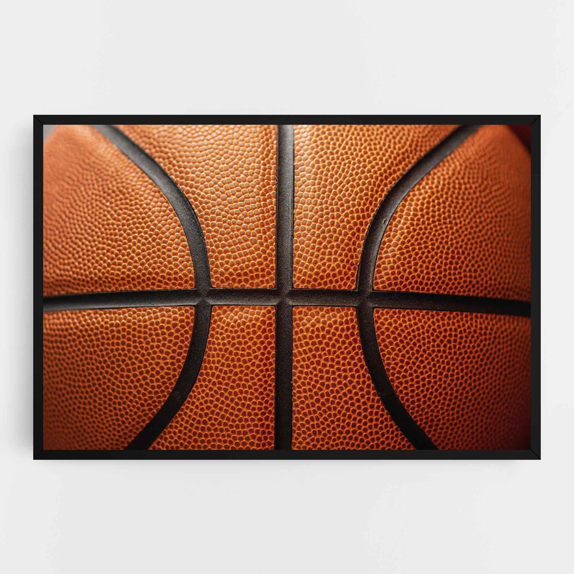 Vászonkép Close Up Leather Basketball mockup 0