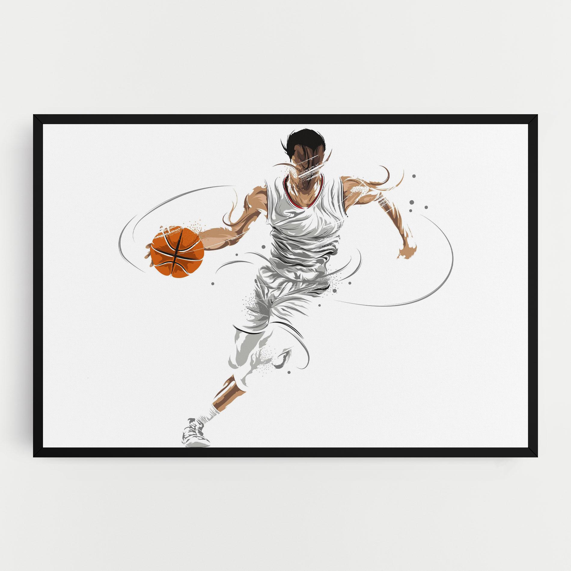 Vászonkép Dribbling Basketbal mockup 0