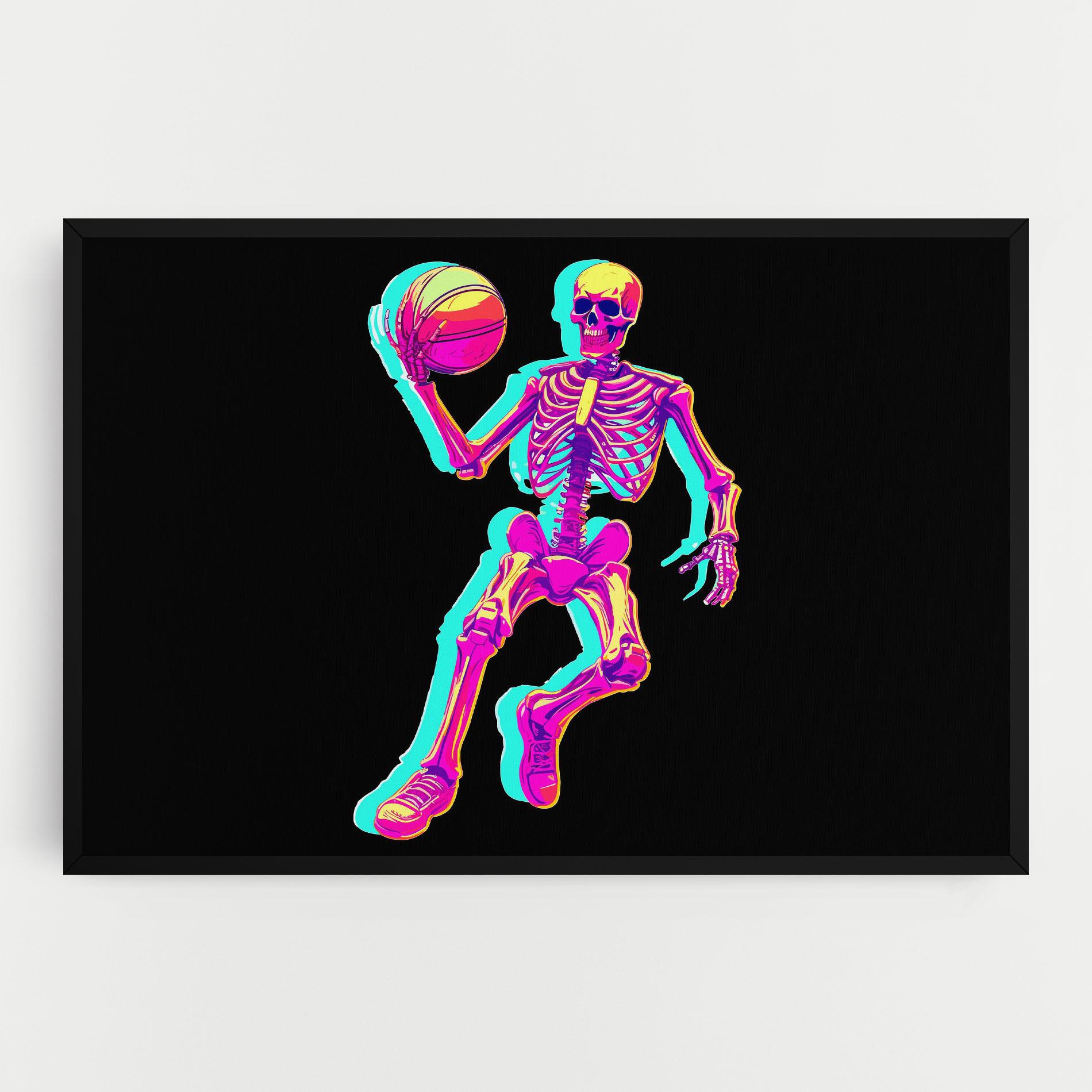 Vászonkép Skeleton Basketball mockup 0