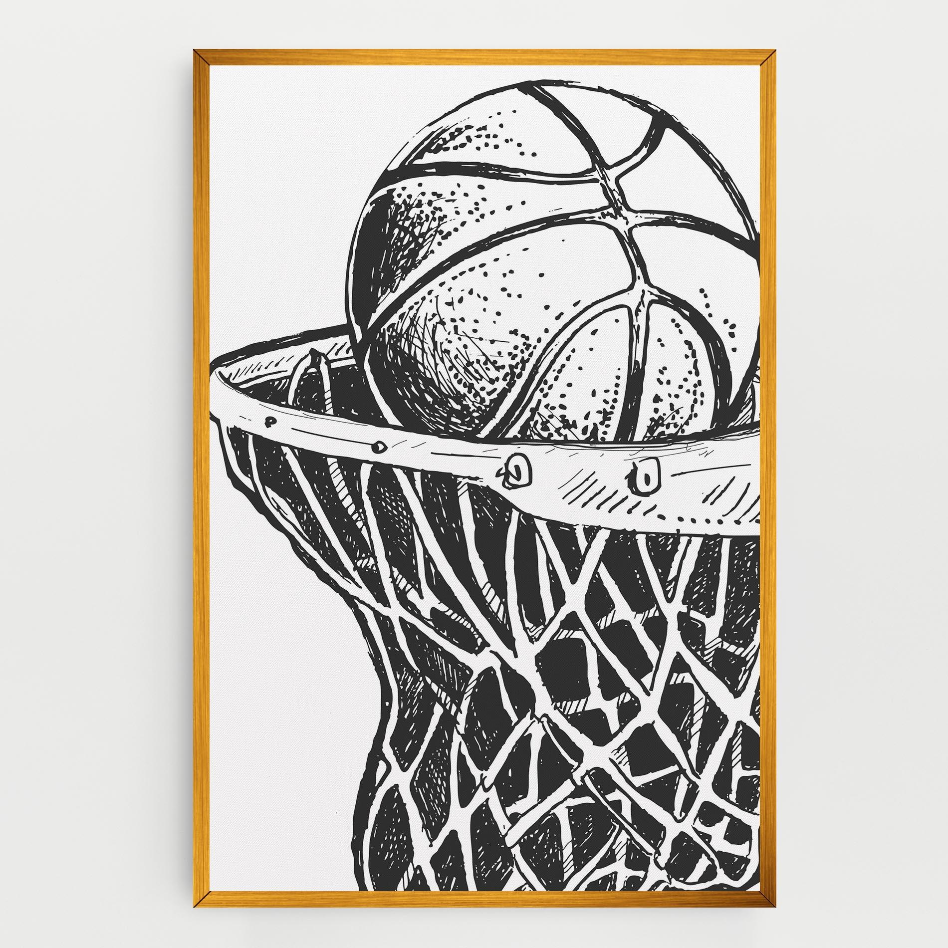 Vászonkép Basketball Grey Hoop mockup 0