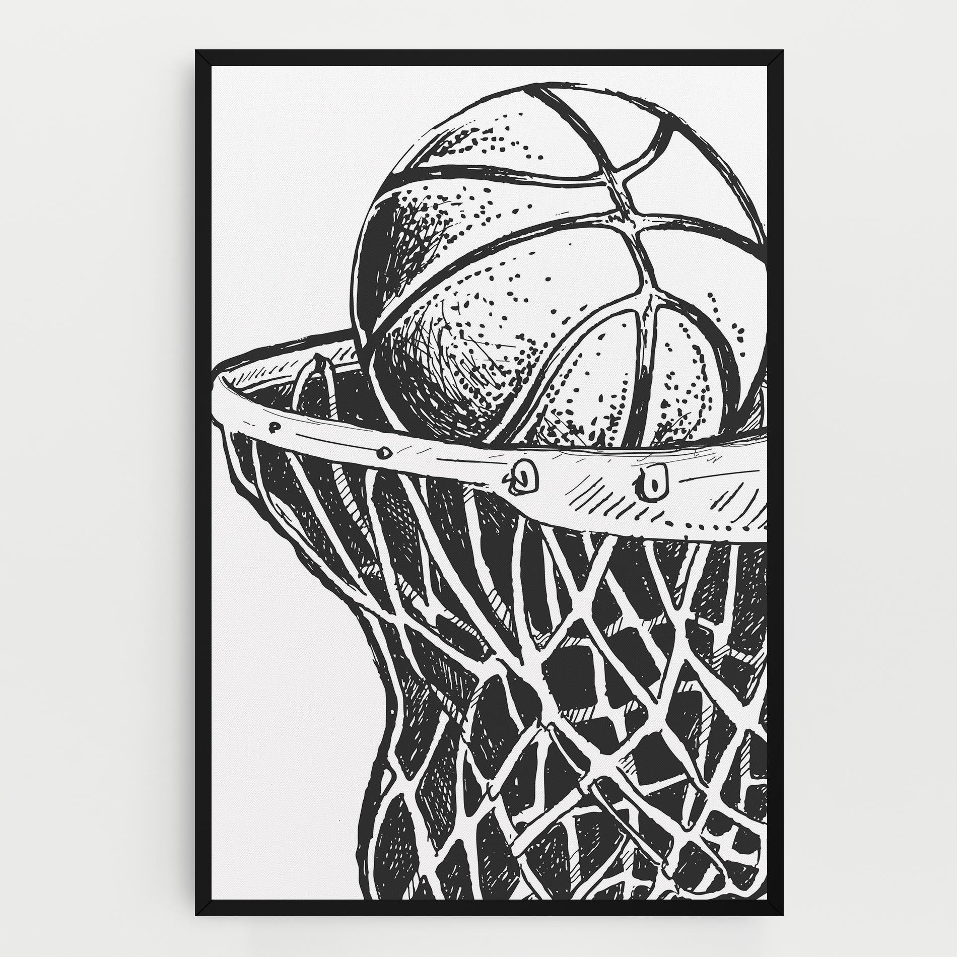 Vászonkép Basketball Grey Hoop mockup 0
