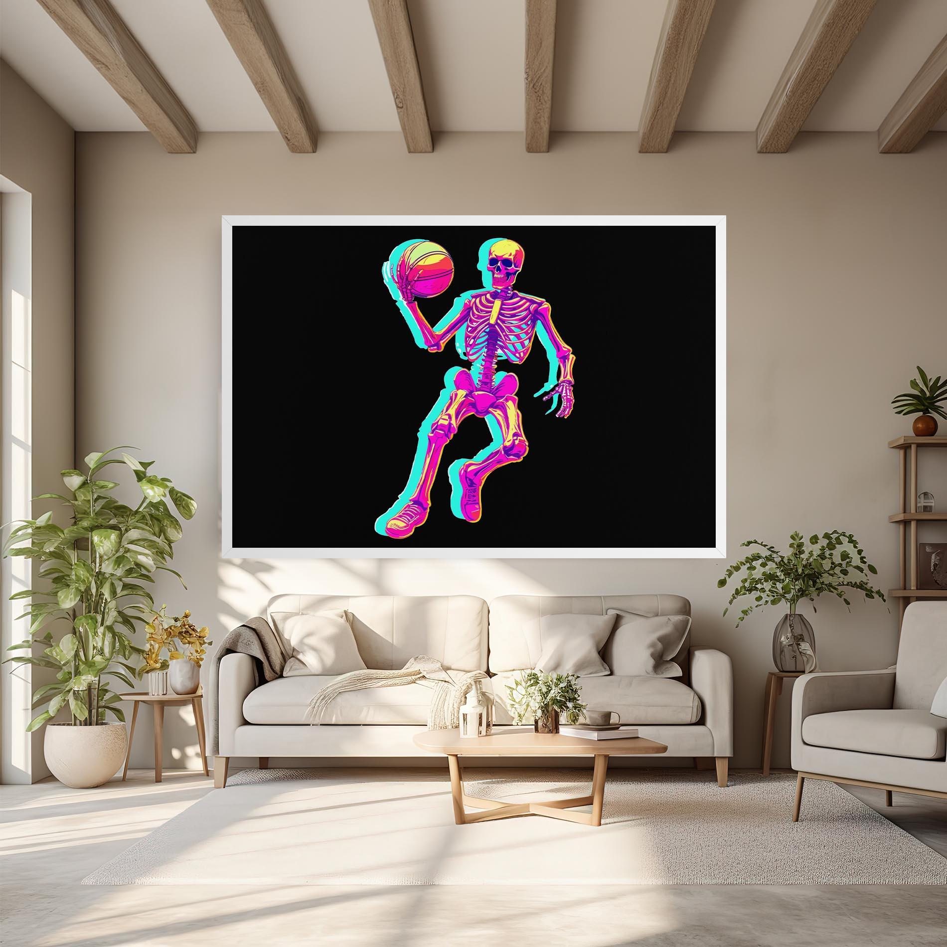 Vászonkép Skeleton Basketball mockup 6